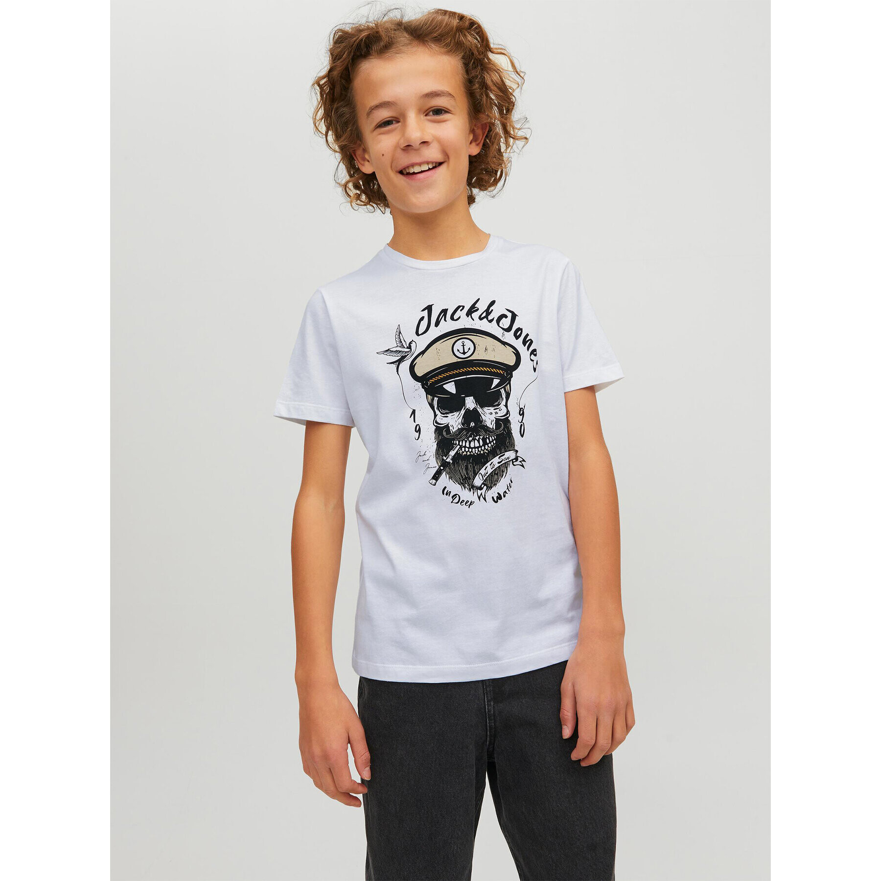 Jack&Jones Junior T-Shirt 12230630 Bílá Regular Fit - Pepit.cz