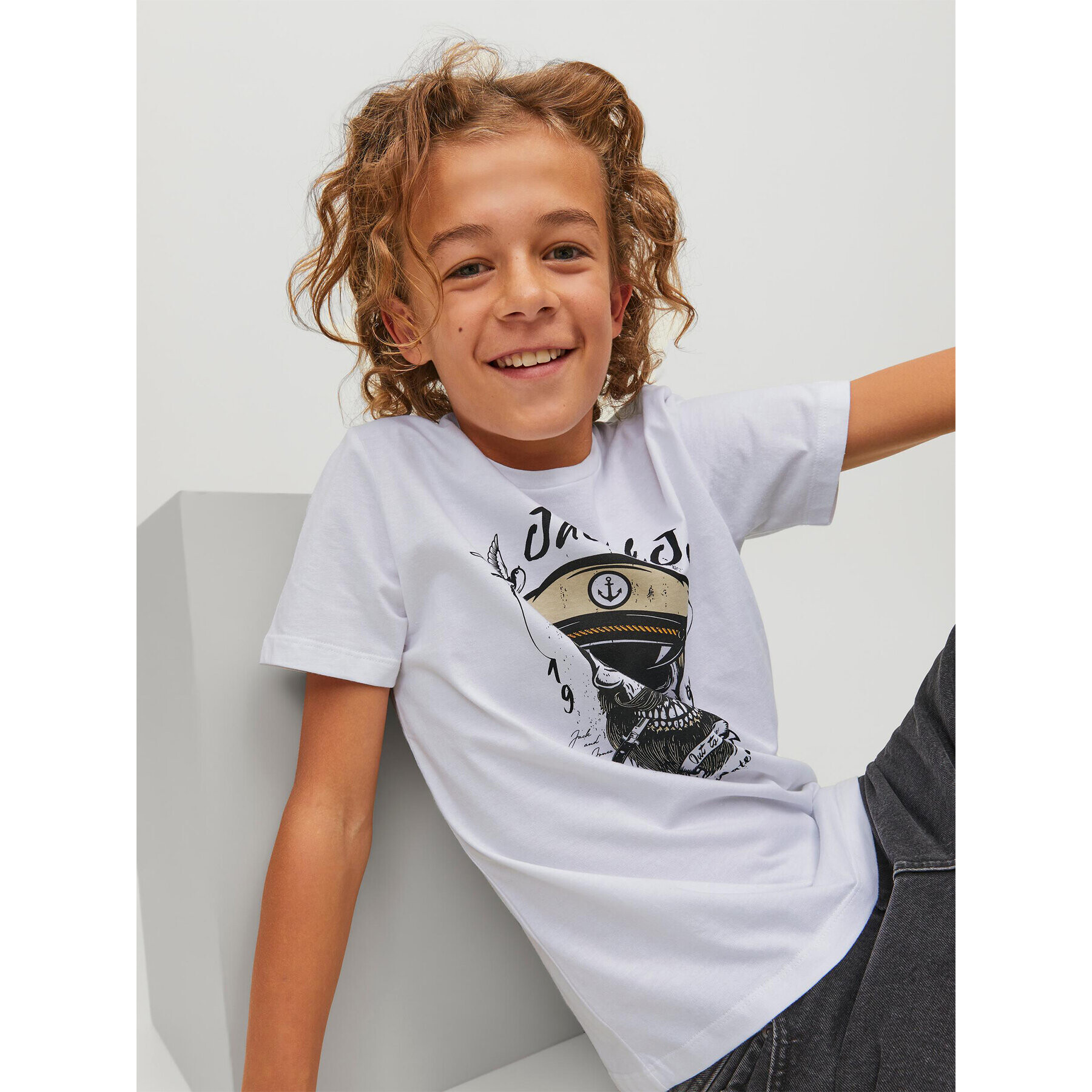 Jack&Jones Junior T-Shirt 12230630 Bílá Regular Fit - Pepit.cz