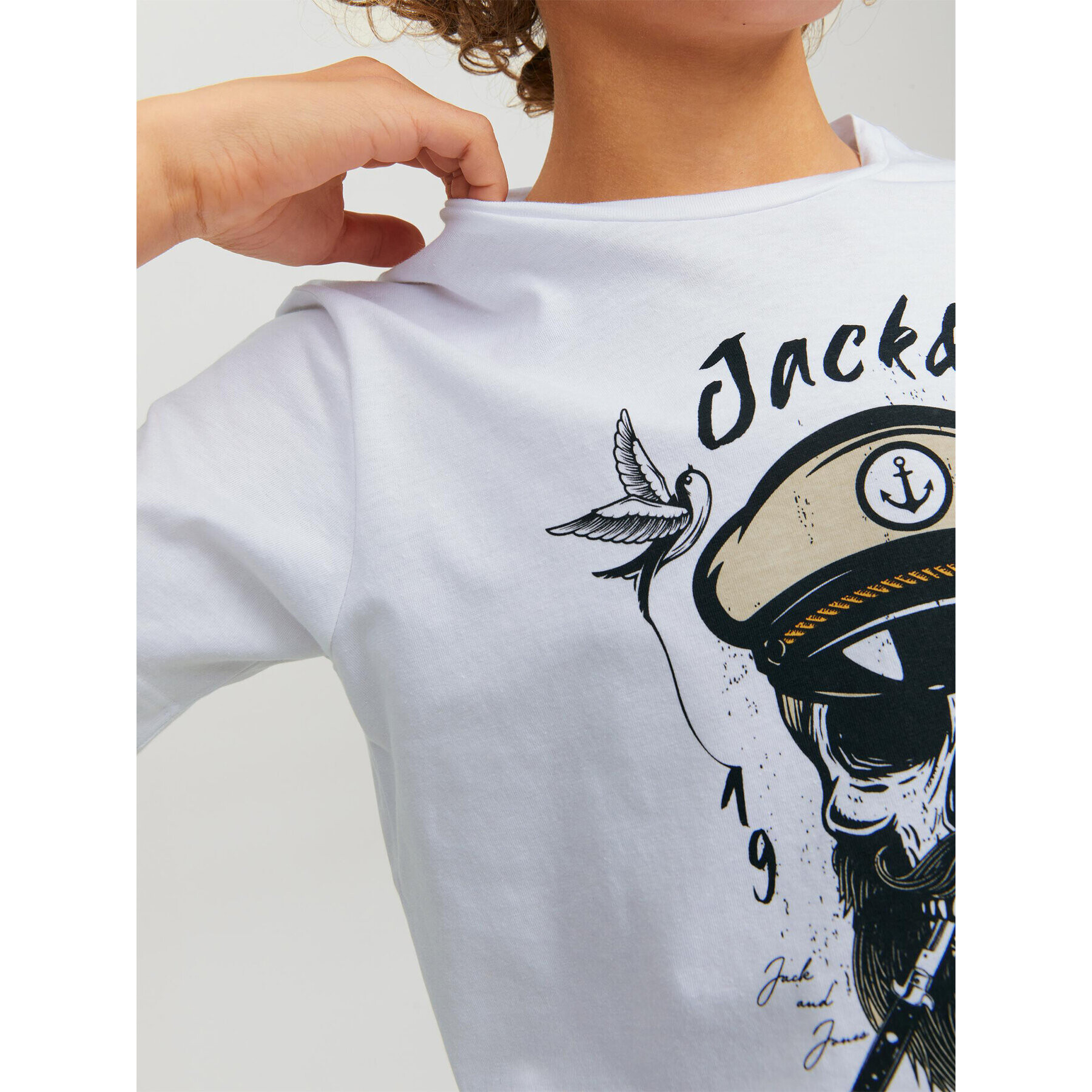 Jack&Jones Junior T-Shirt 12230630 Bílá Regular Fit - Pepit.cz