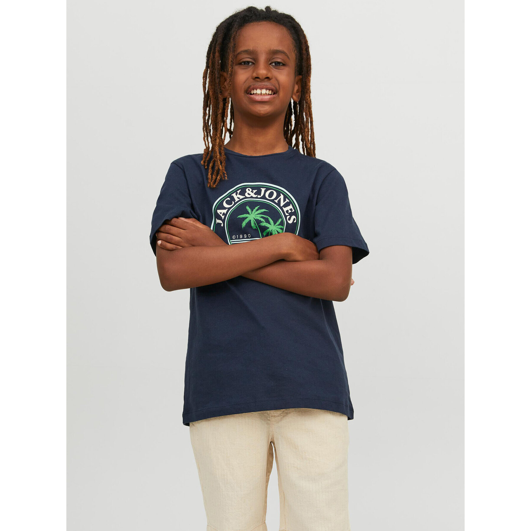 Jack&Jones Junior T-Shirt 12235491 Tmavomodrá Standard Fit - Pepit.cz