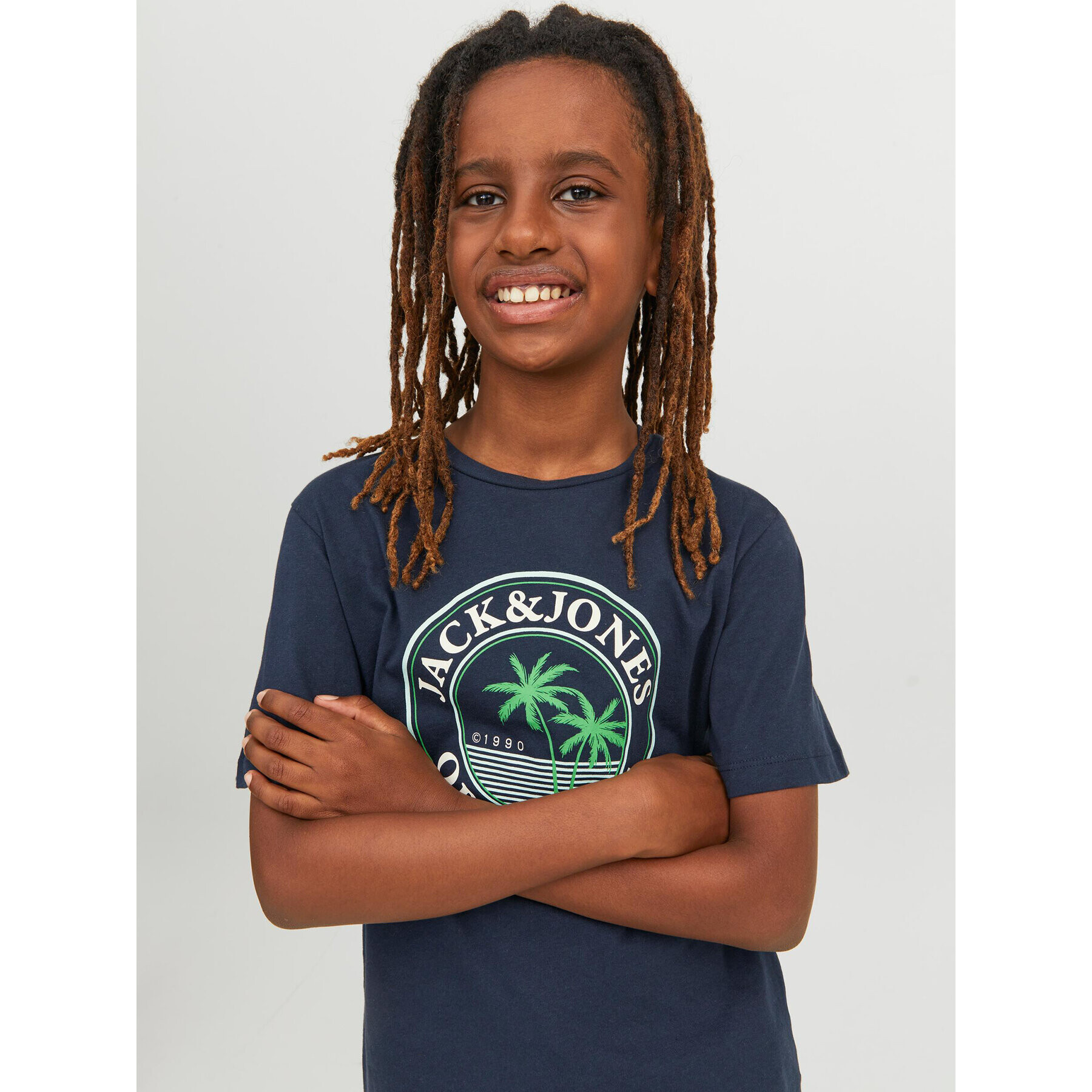 Jack&Jones Junior T-Shirt 12235491 Tmavomodrá Standard Fit - Pepit.cz