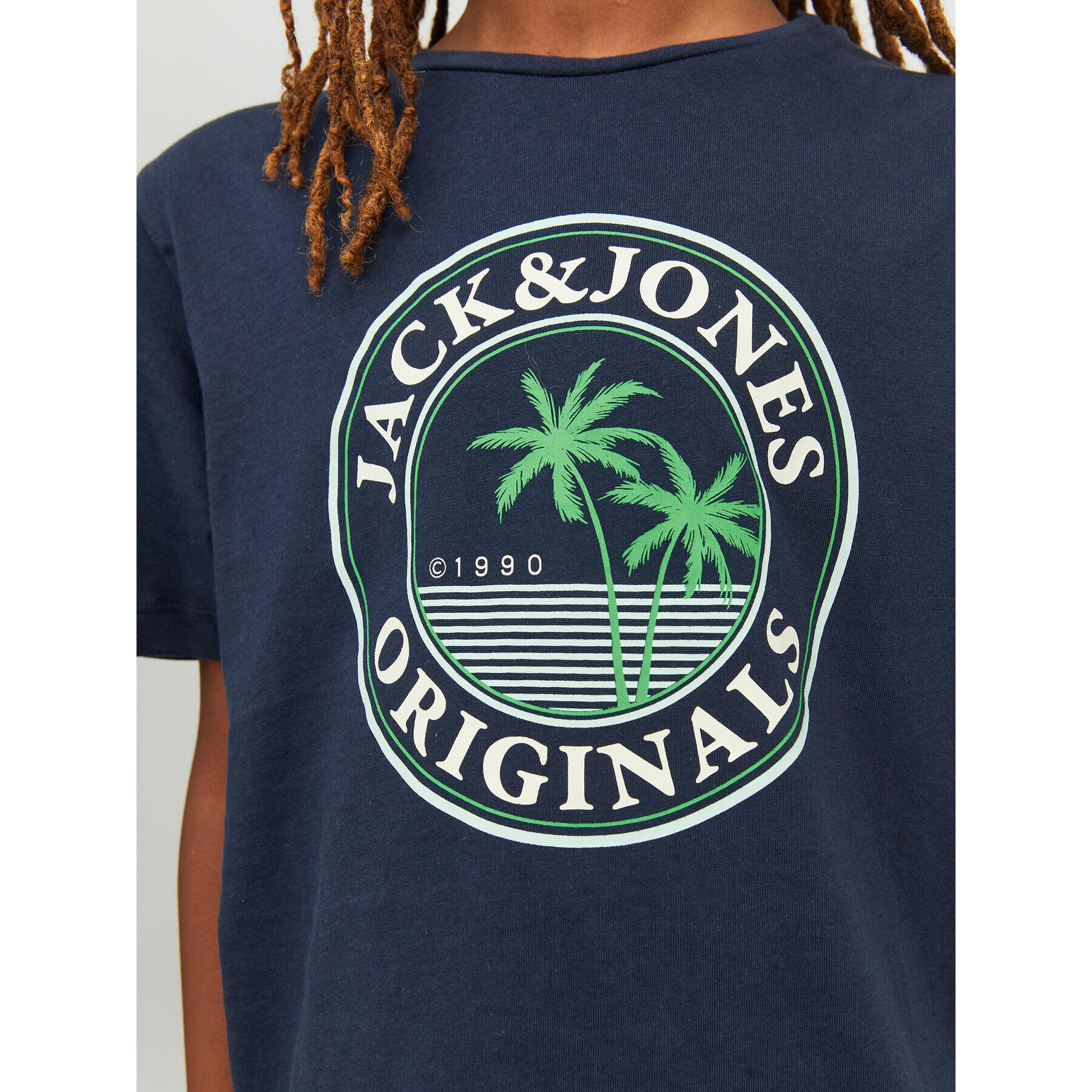 Jack&Jones Junior T-Shirt 12235491 Tmavomodrá Standard Fit - Pepit.cz