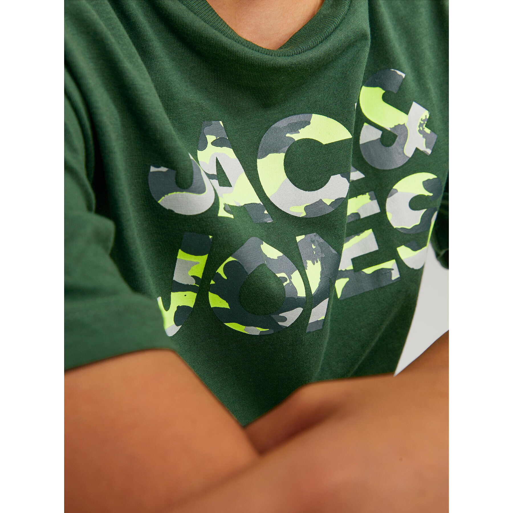 Jack&Jones Junior T-Shirt 12237106 Zelená Loose Fit - Pepit.cz