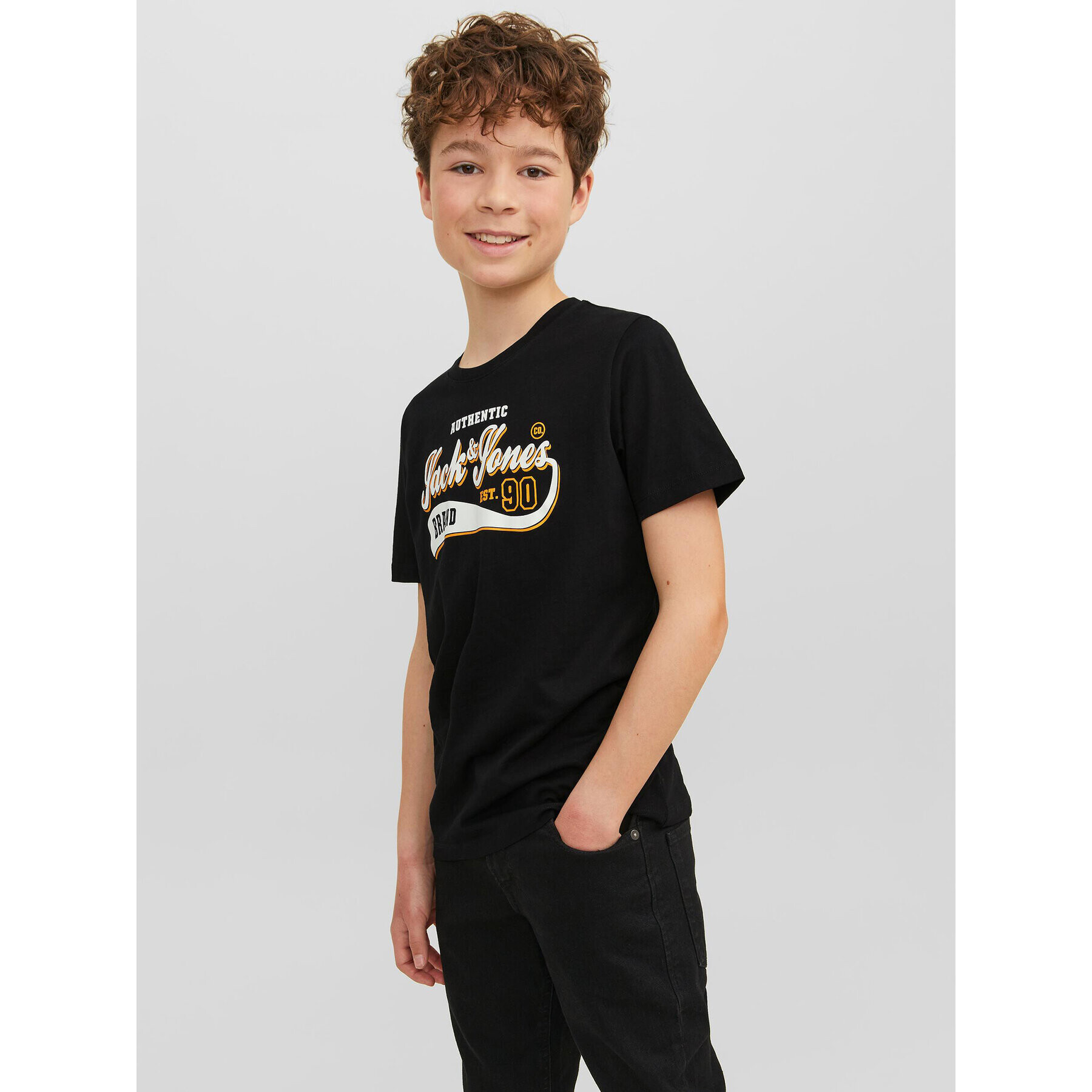 Jack&Jones Junior T-Shirt 12237367 Černá Regular Fit - Pepit.cz