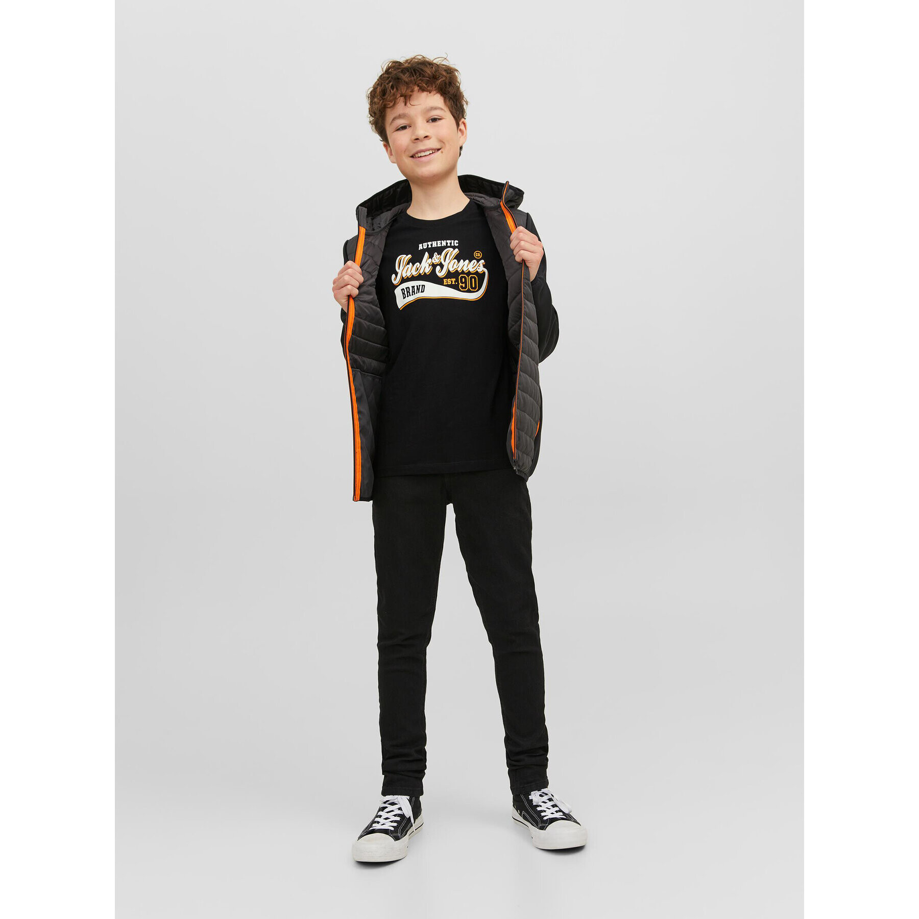 Jack&Jones Junior T-Shirt 12237367 Černá Regular Fit - Pepit.cz