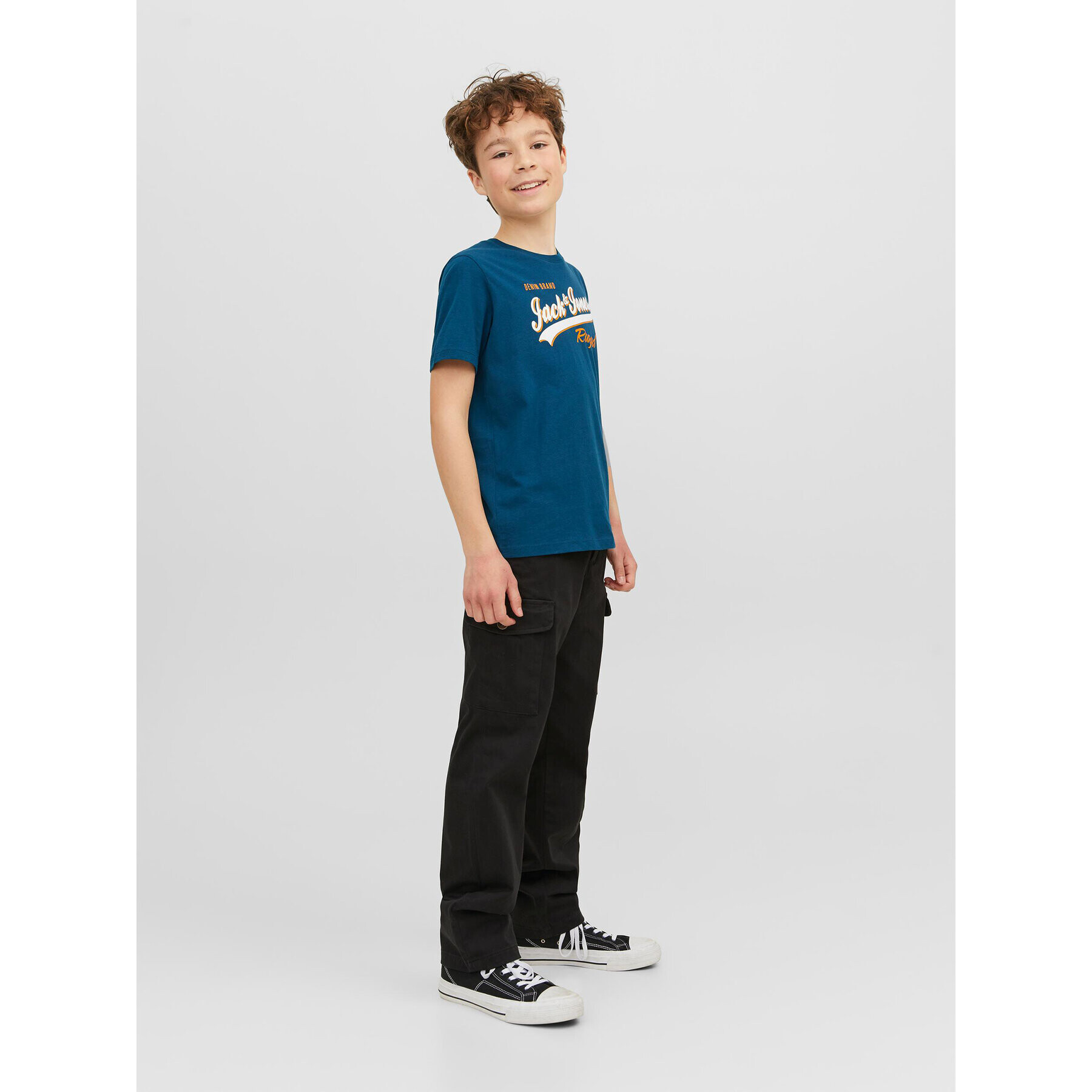 Jack&Jones Junior T-Shirt 12237367 Modrá Regular Fit - Pepit.cz