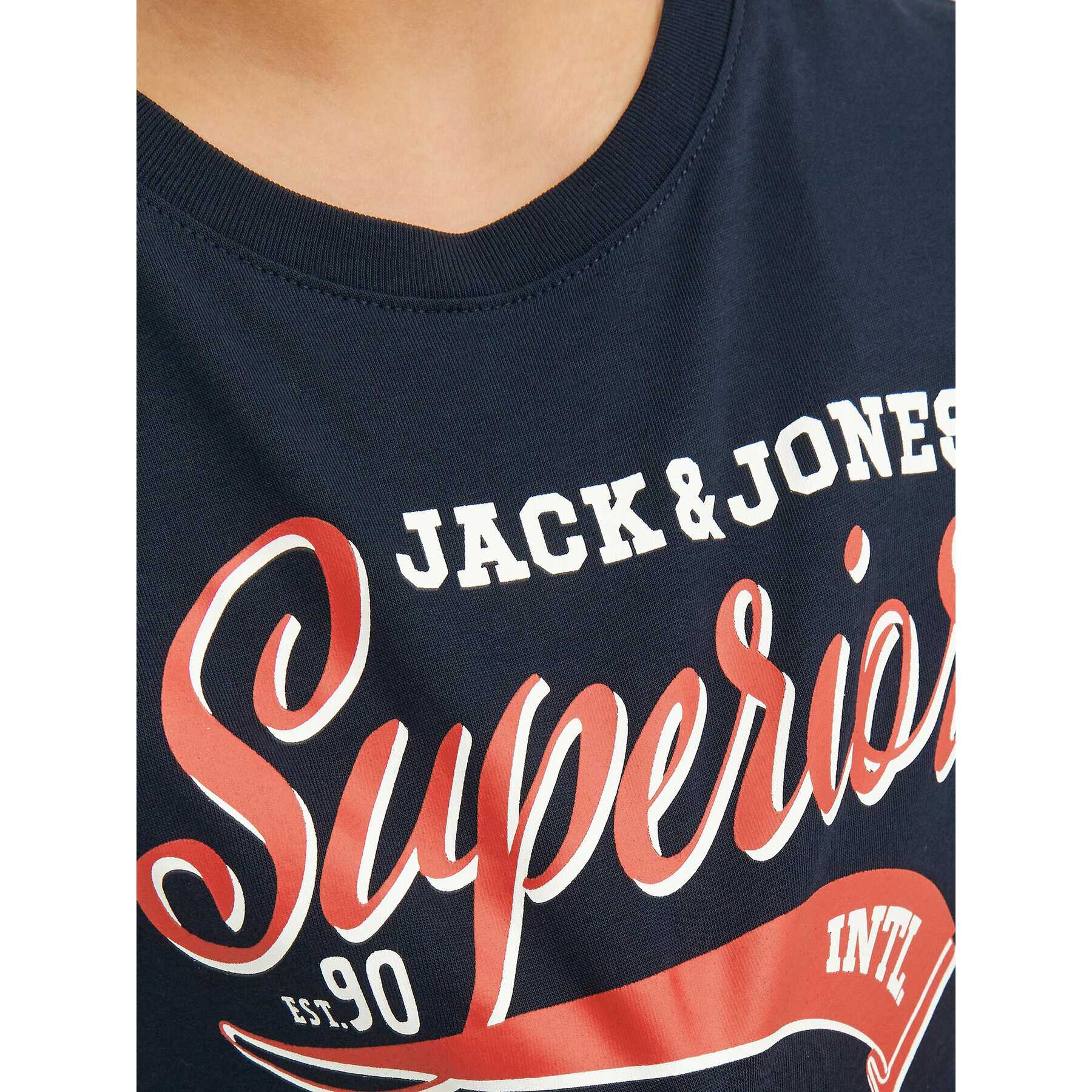 Jack&Jones Junior T-Shirt 12237367 Tmavomodrá Regular Fit - Pepit.cz