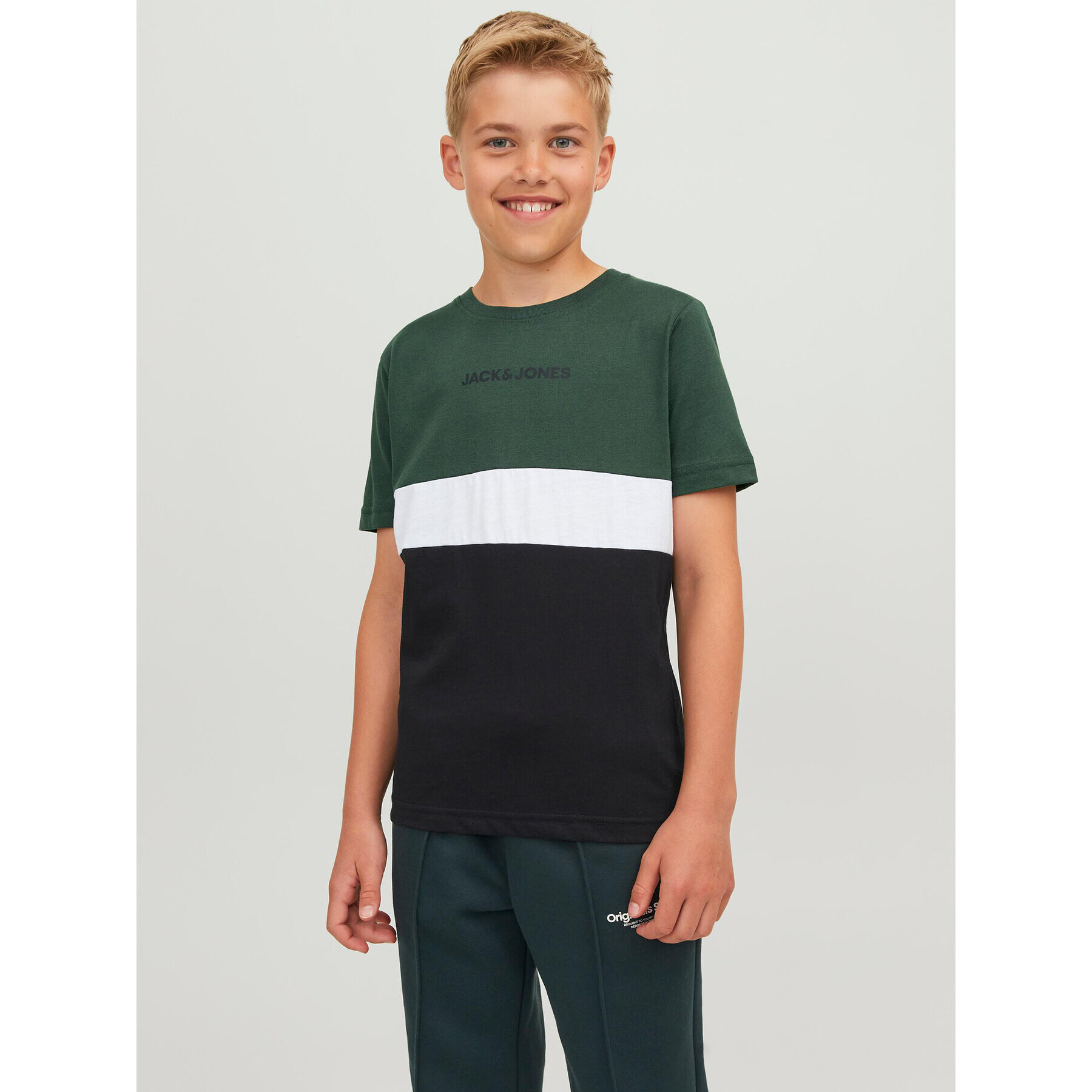 Jack&Jones Junior T-Shirt 12237430 Zelená Regular Fit - Pepit.cz