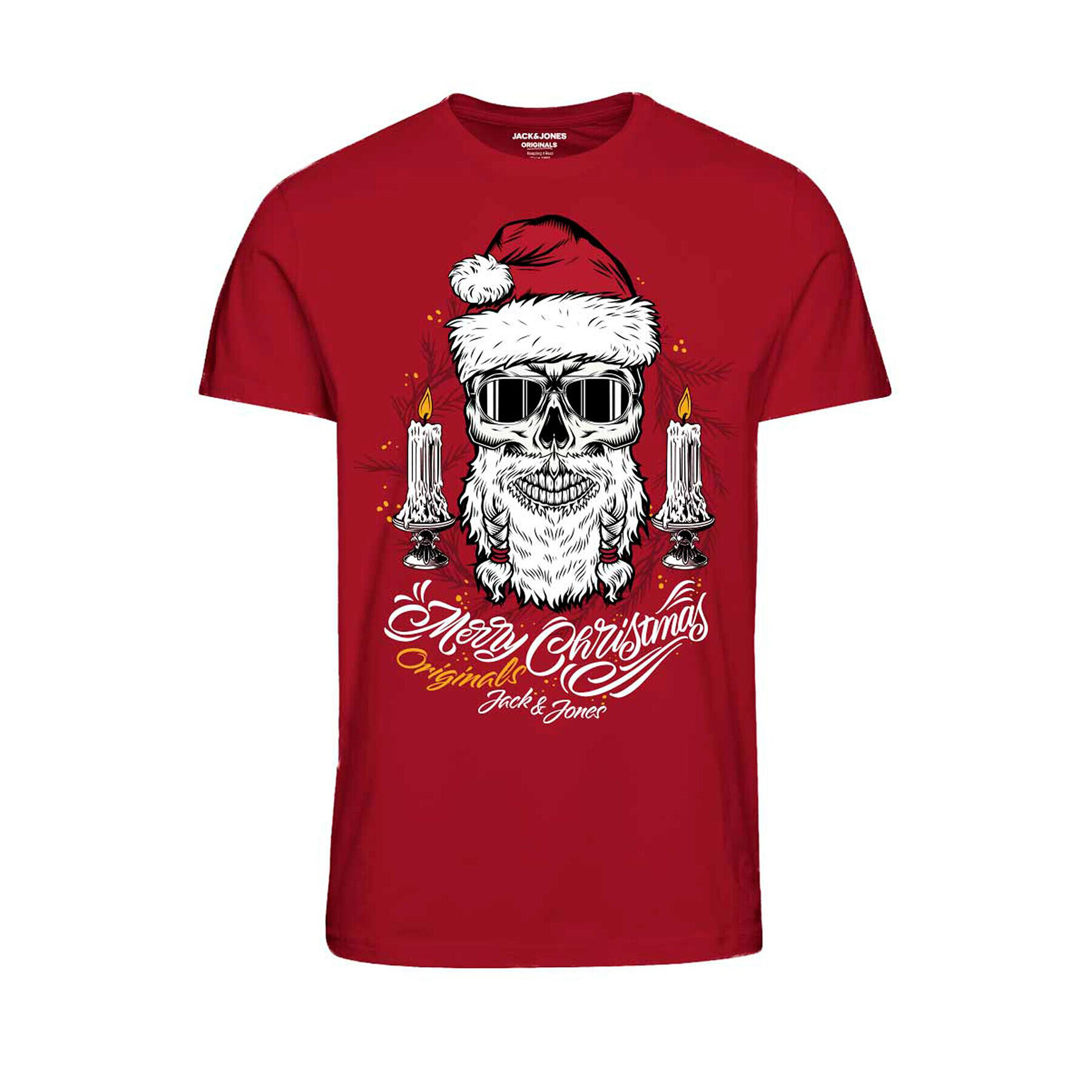 Jack&Jones Junior T-Shirt Claus 12222475 Červená Regular Fit - Pepit.cz