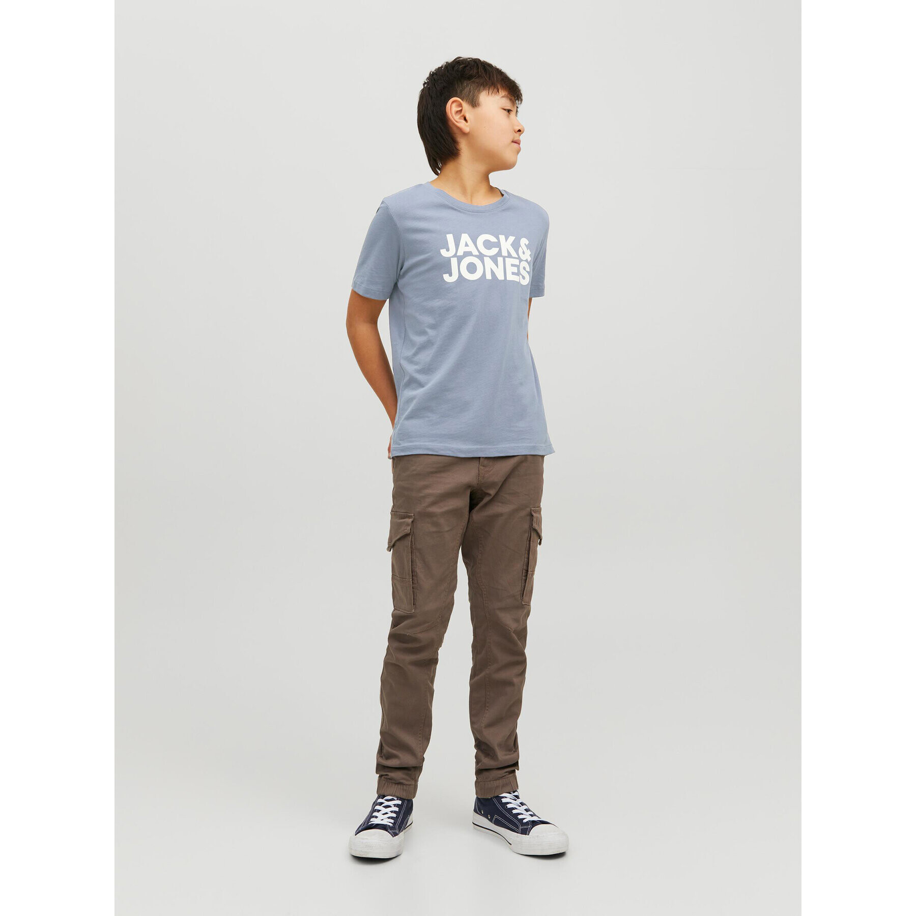 Jack&Jones Junior T-Shirt Corp Logo 12152730 Modrá Regular Fit - Pepit.cz