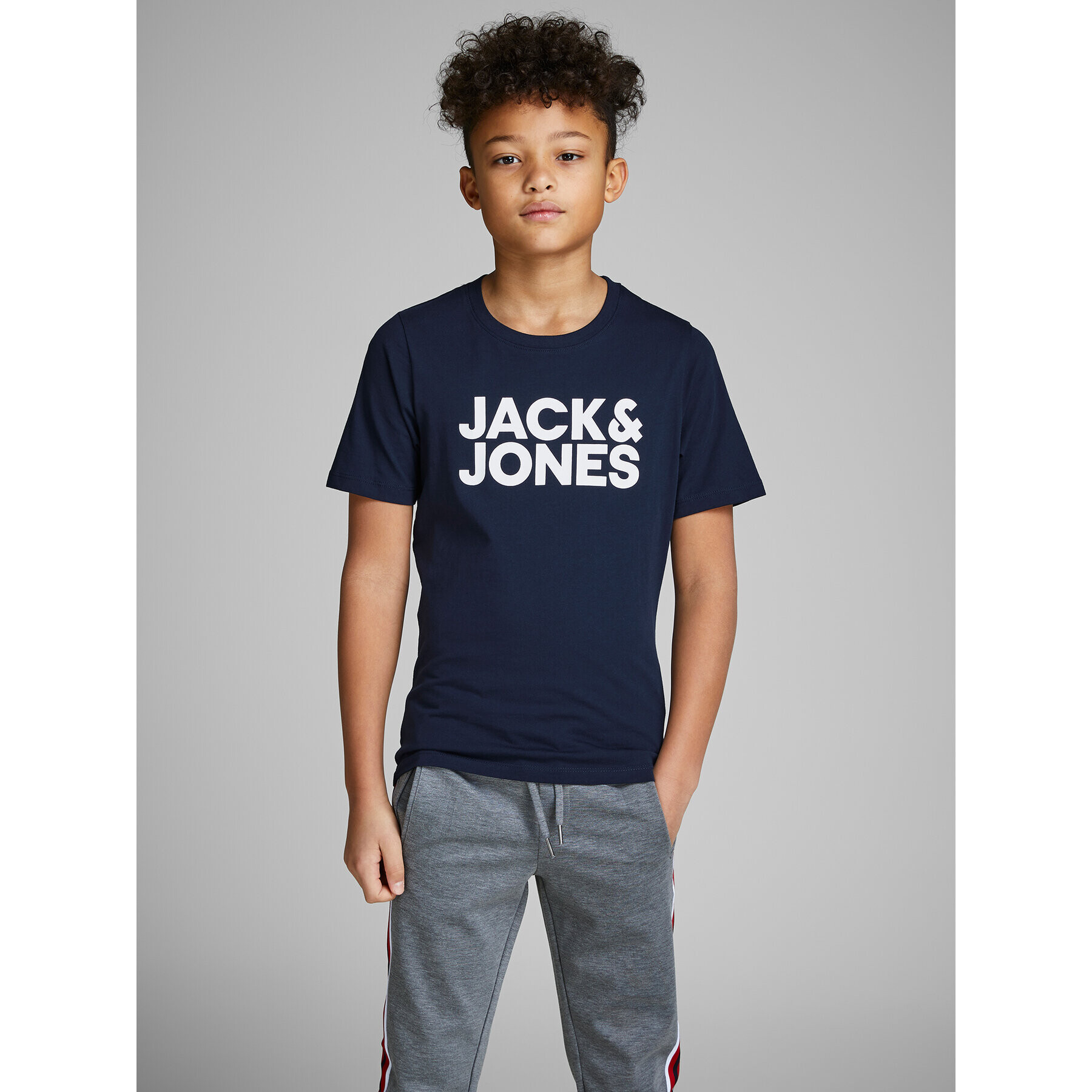 Jack&Jones Junior T-Shirt Corp Logo 12152730 Tmavomodrá Regular Fit - Pepit.cz