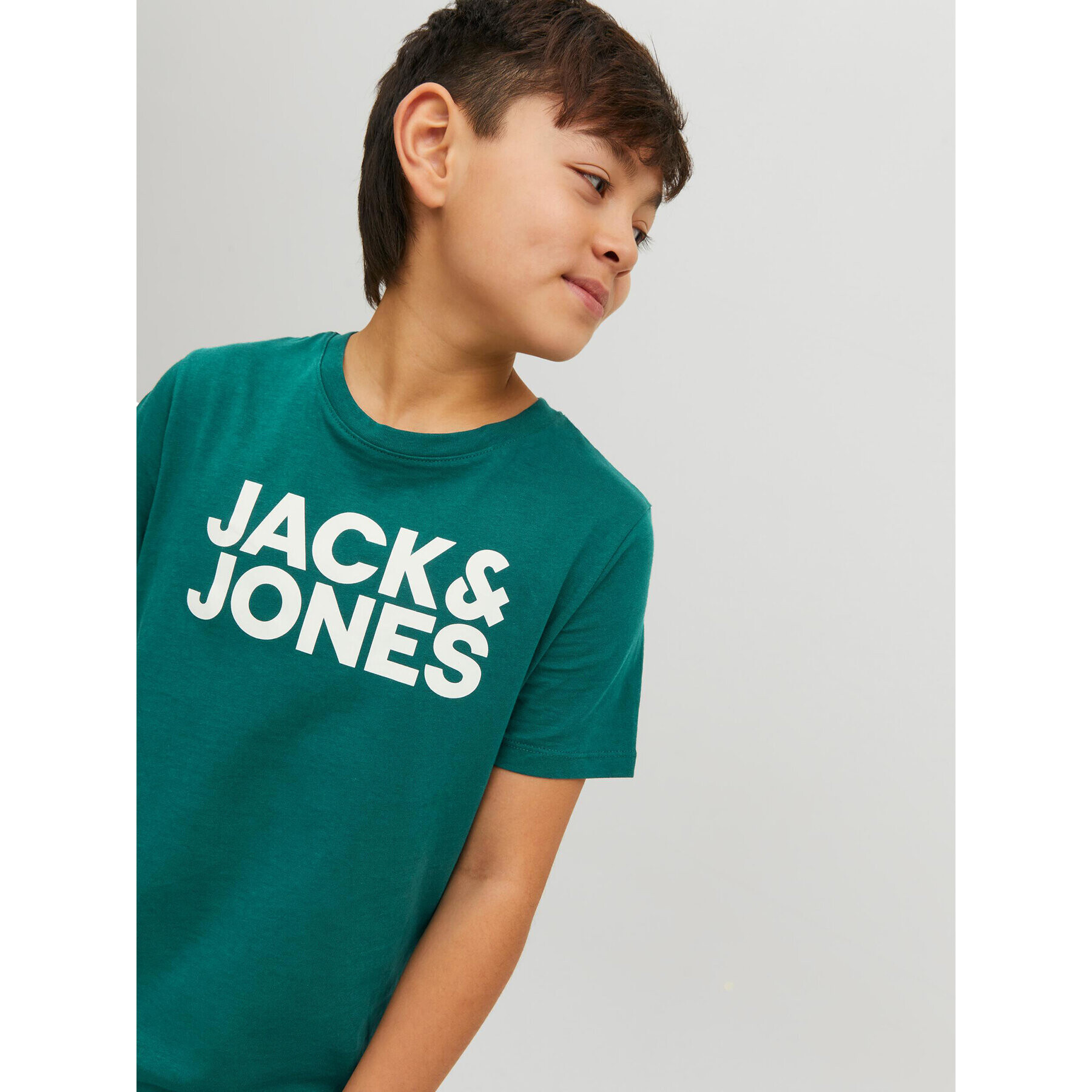 Jack&Jones Junior T-Shirt Corp Logo 12152730 Zelená Regular Fit - Pepit.cz