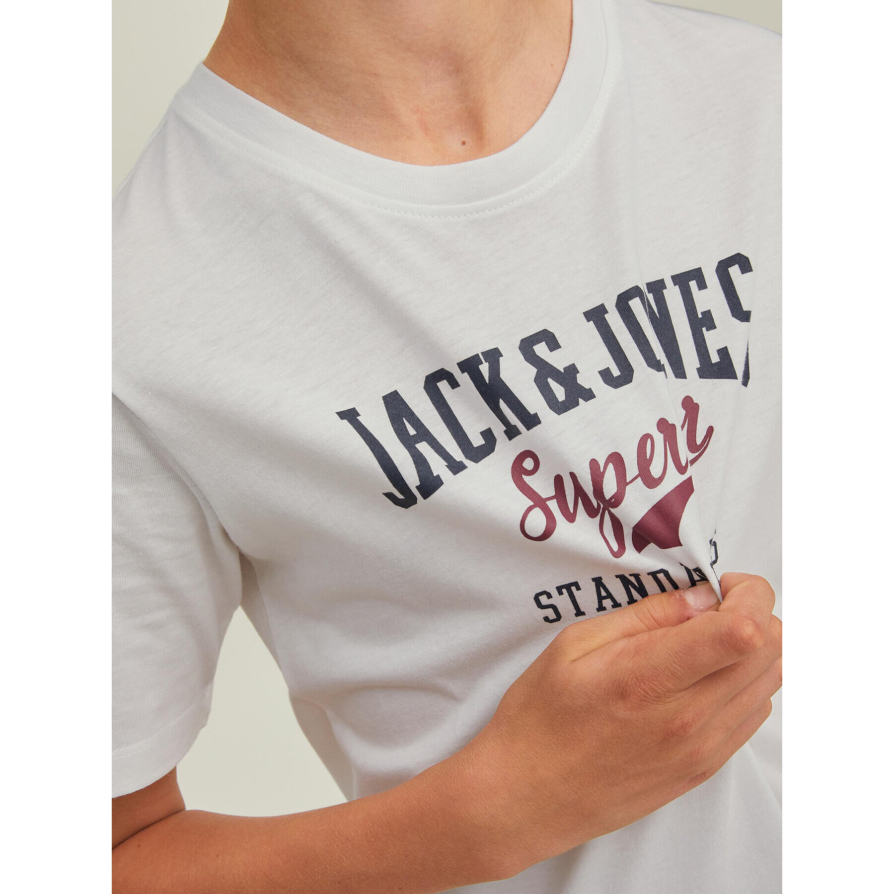 Jack&Jones Junior T-Shirt Logo 12213081 Béžová Regular Fit - Pepit.cz