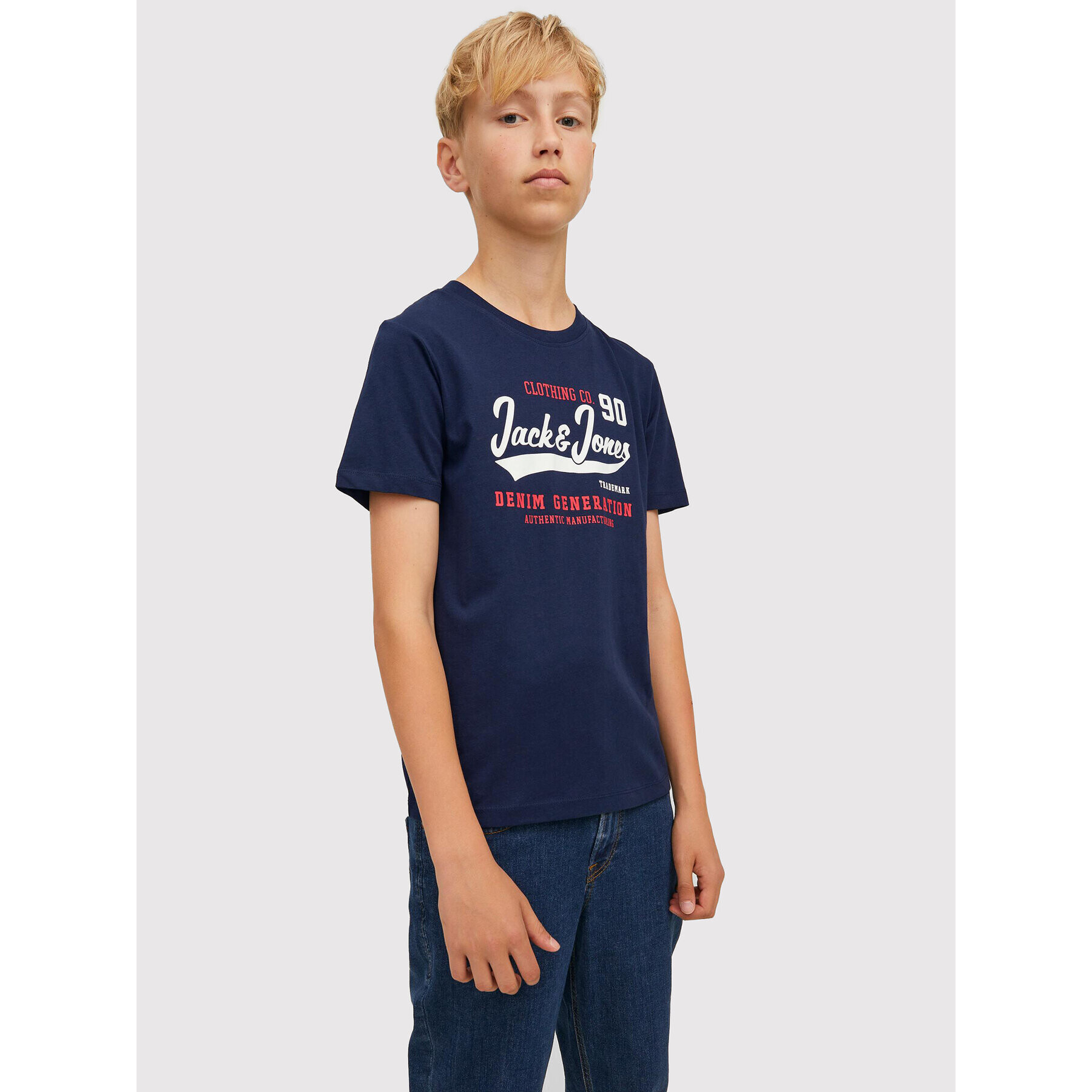 Jack&Jones Junior T-Shirt Logo 12213081 Tmavomodrá Regular Fit - Pepit.cz