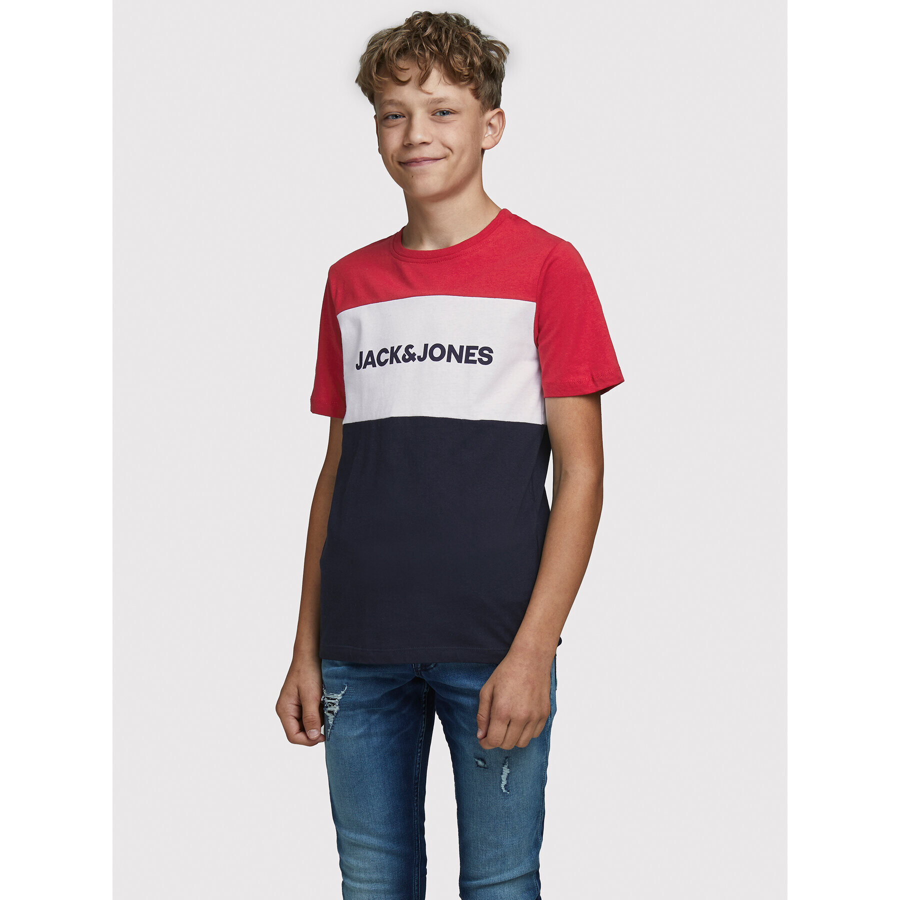 Jack&Jones Junior T-Shirt Logo Blocking 12174282 Barevná Regular Fit - Pepit.cz