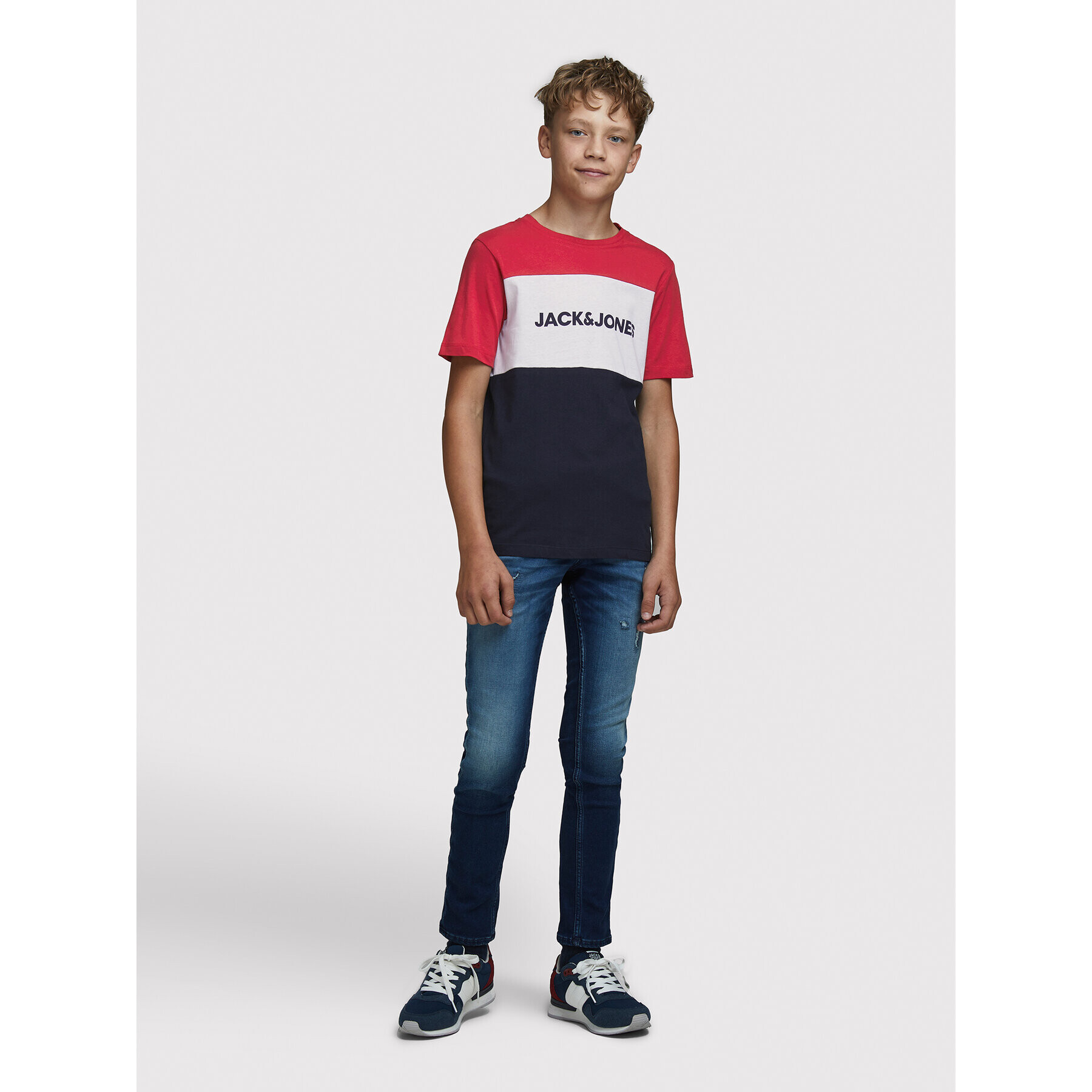 Jack&Jones Junior T-Shirt Logo Blocking 12174282 Barevná Regular Fit - Pepit.cz