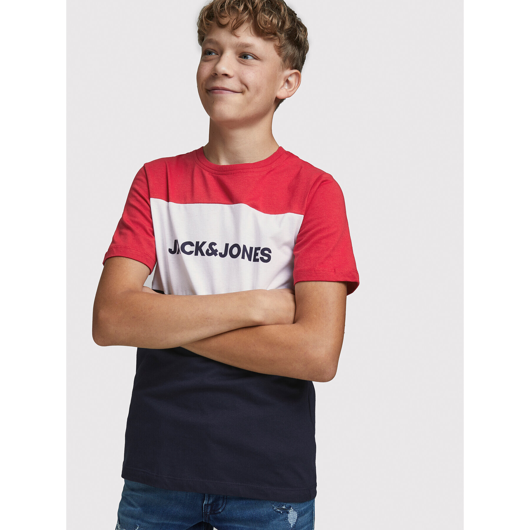 Jack&Jones Junior T-Shirt Logo Blocking 12174282 Barevná Regular Fit - Pepit.cz