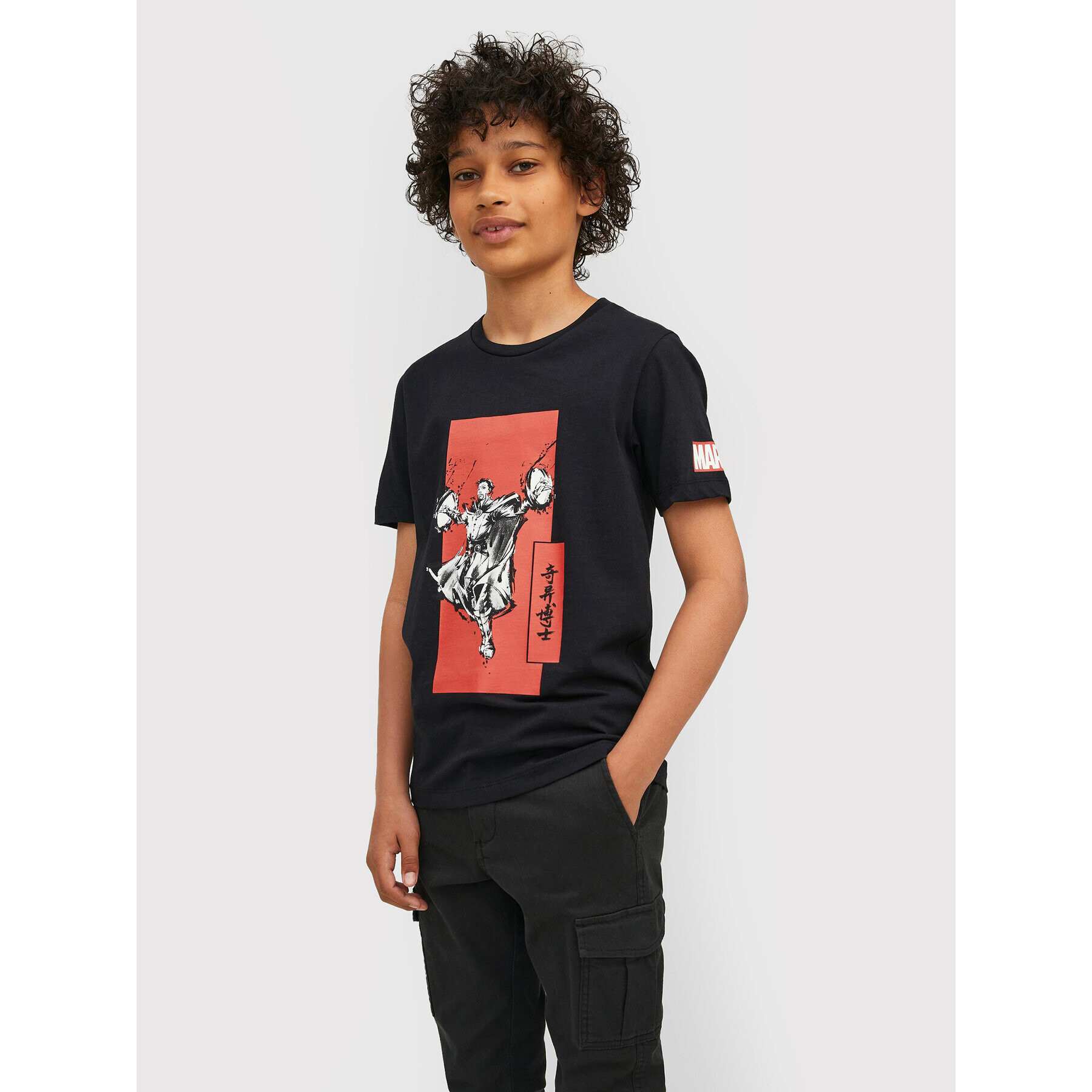 Jack&Jones Junior T-Shirt MARVEL Crew 12217797 Černá Regular Fit - Pepit.cz