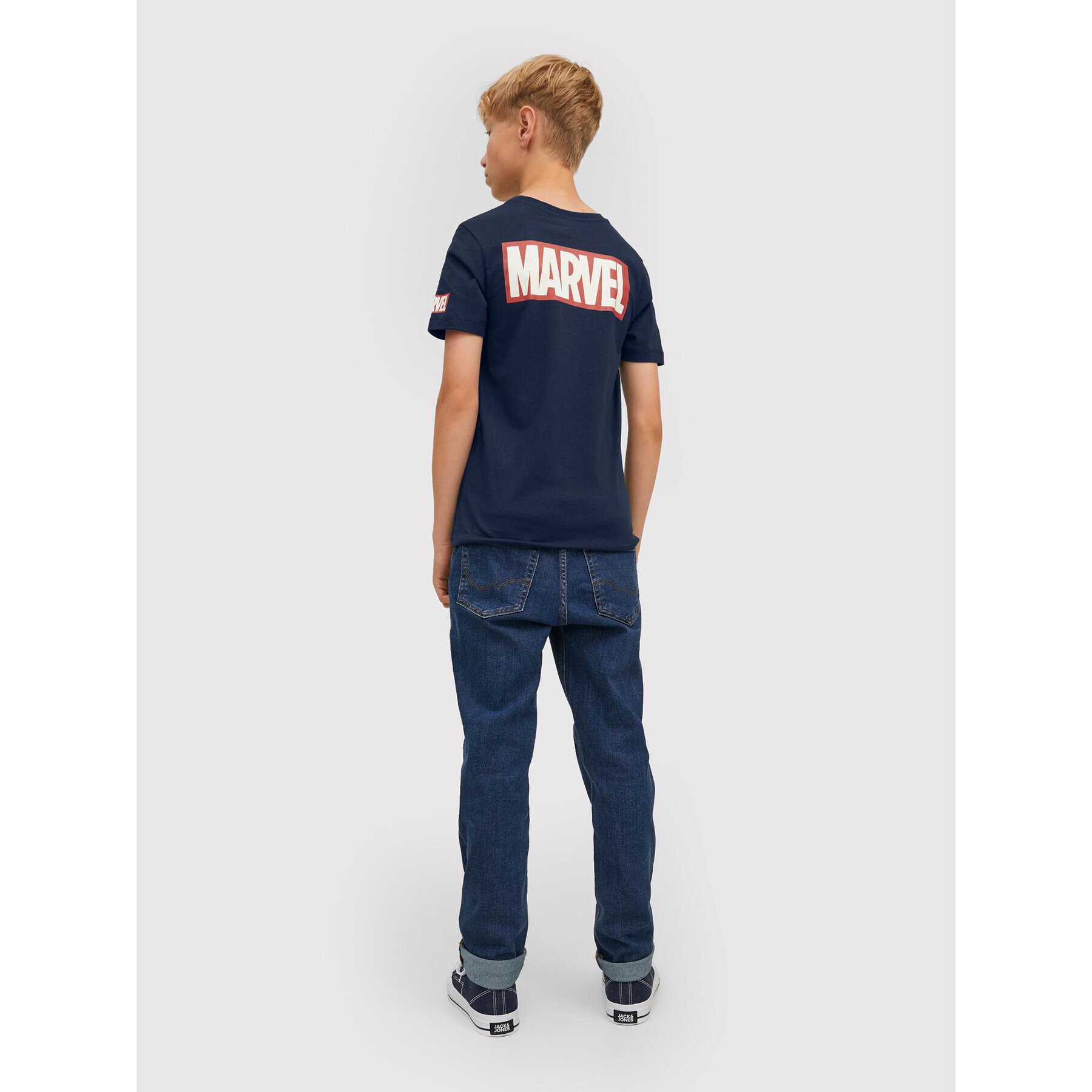 Jack&Jones Junior T-Shirt MARVEL Crew 12217797 Tmavomodrá Regular Fit - Pepit.cz