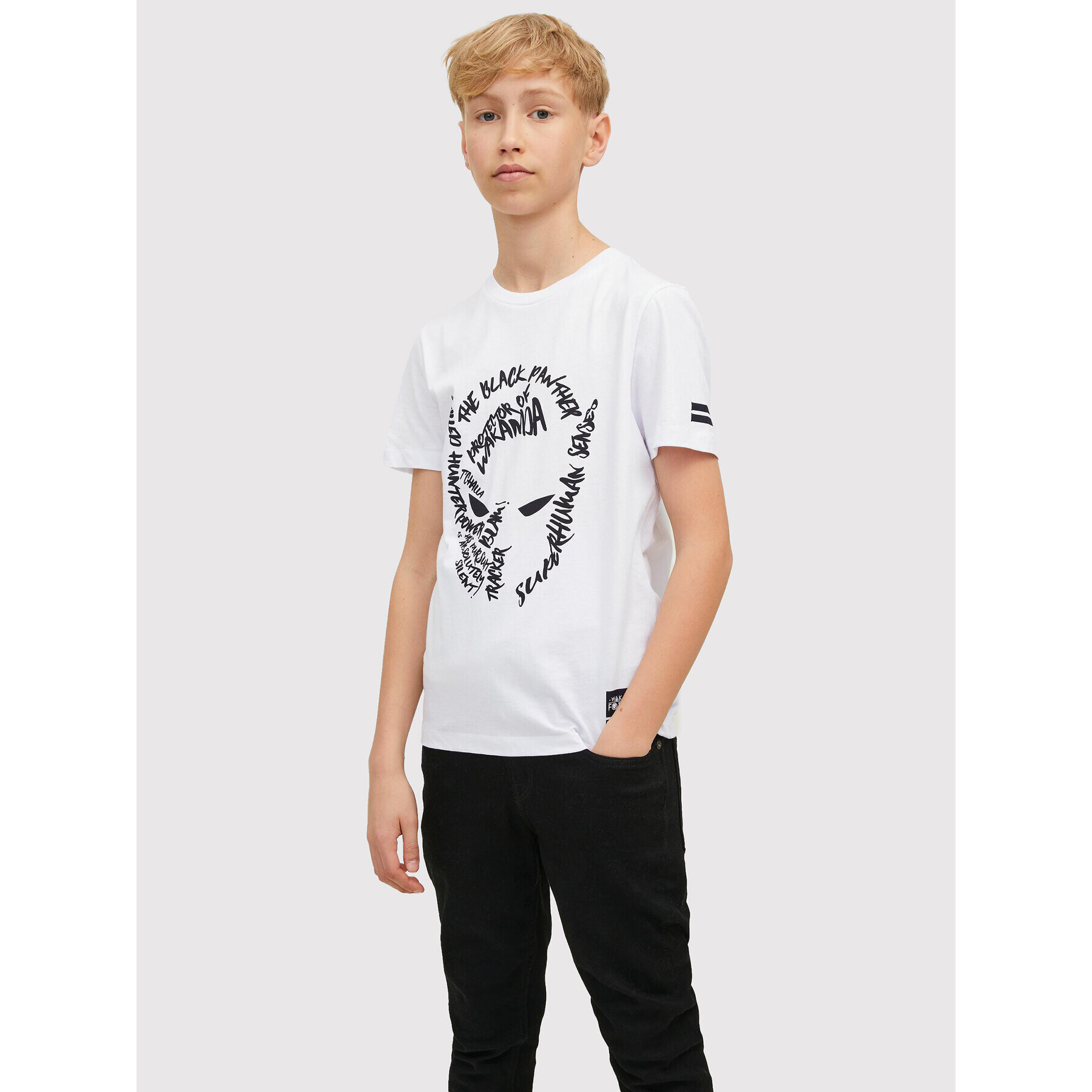 Jack&Jones Junior T-Shirt MARVEL Kanda 12217772 Bílá Regular Fit - Pepit.cz