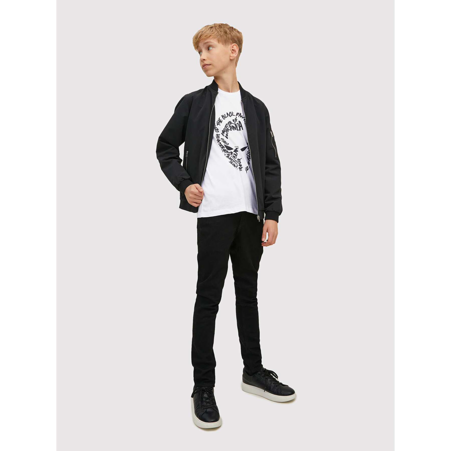 Jack&Jones Junior T-Shirt MARVEL Kanda 12217772 Bílá Regular Fit - Pepit.cz