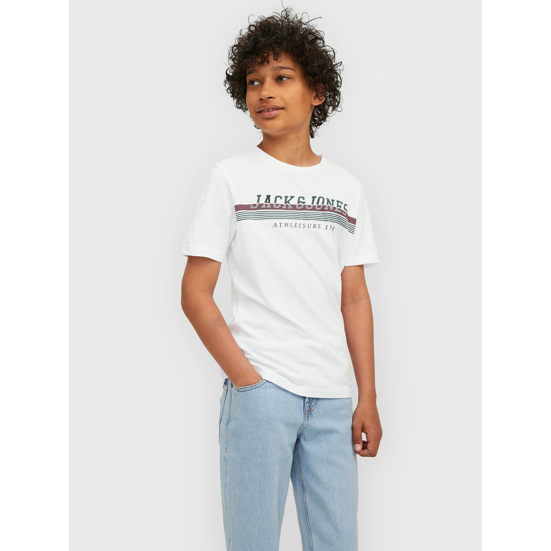 Jack&Jones Junior T-Shirt Ron 12213273 Bílá Regular Fit - Pepit.cz