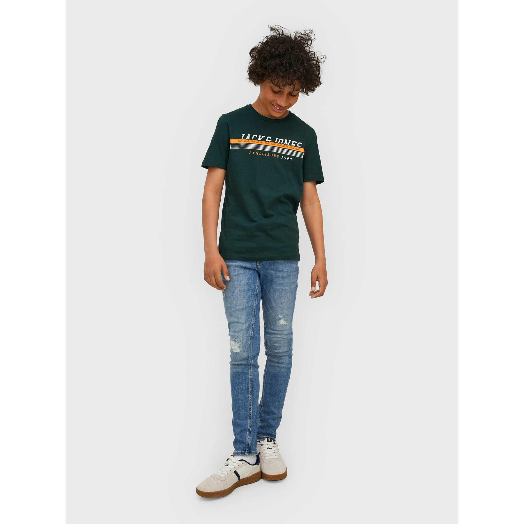 Jack&Jones Junior T-Shirt Ron 12213273 Zelená Regular Fit - Pepit.cz