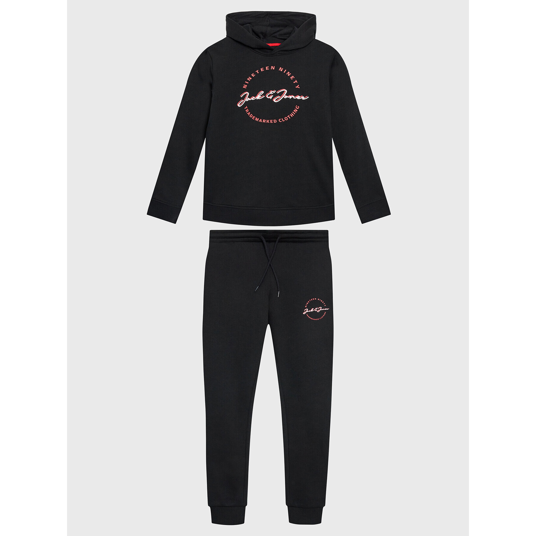 Jack&Jones Junior Tepláková souprava Stamp 12221641 Černá Regular Fit - Pepit.cz