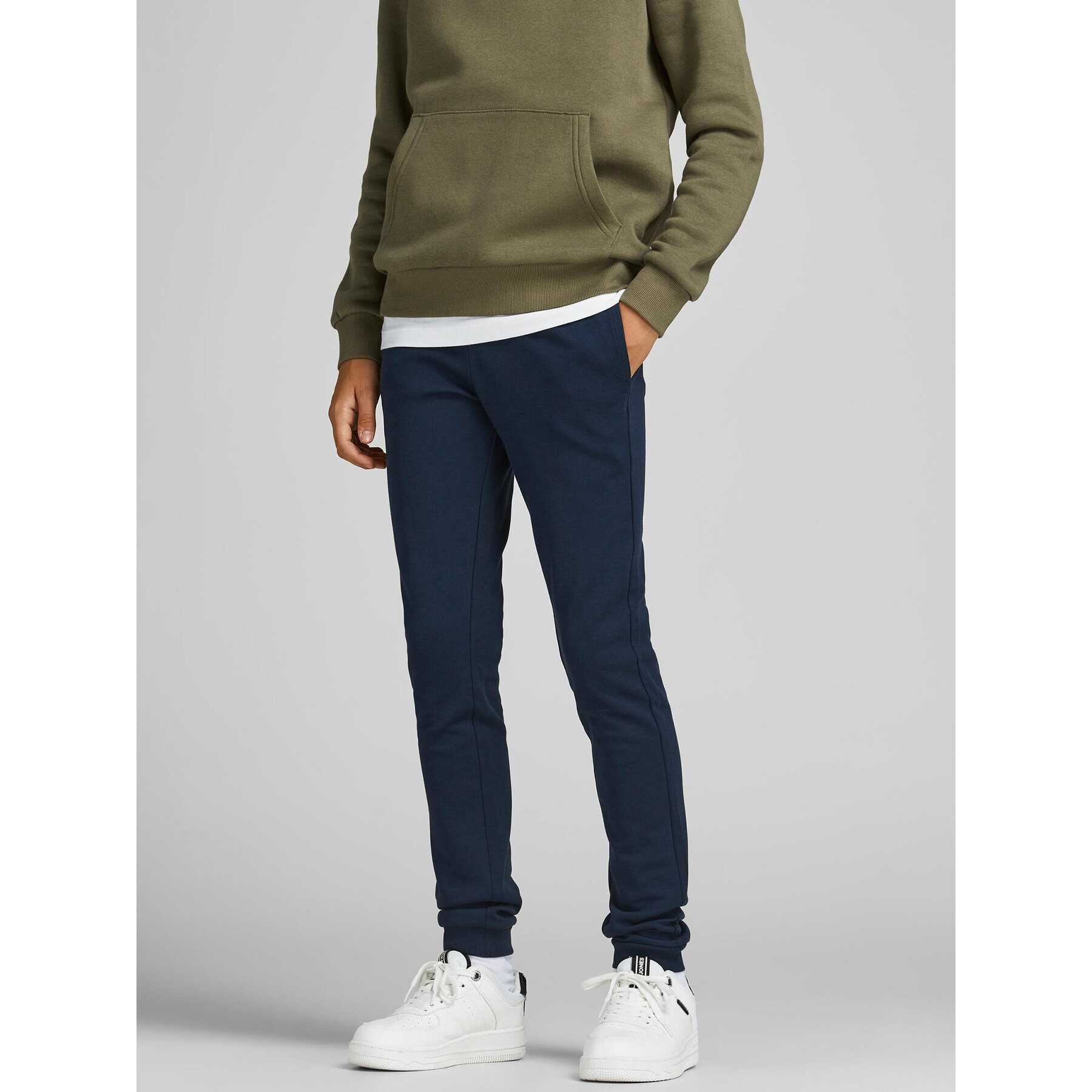 Jack&Jones Junior Teplákové kalhoty Basic 12190406 Tmavomodrá Regular Fit - Pepit.cz