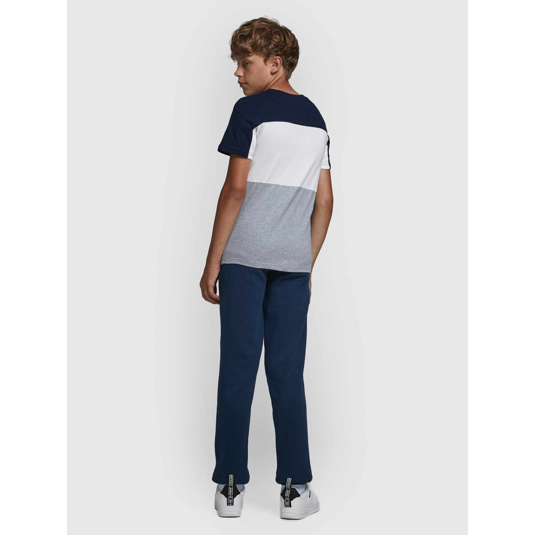 Jack&Jones Junior Teplákové kalhoty Gordon 12179798 Tmavomodrá Regular Fit - Pepit.cz