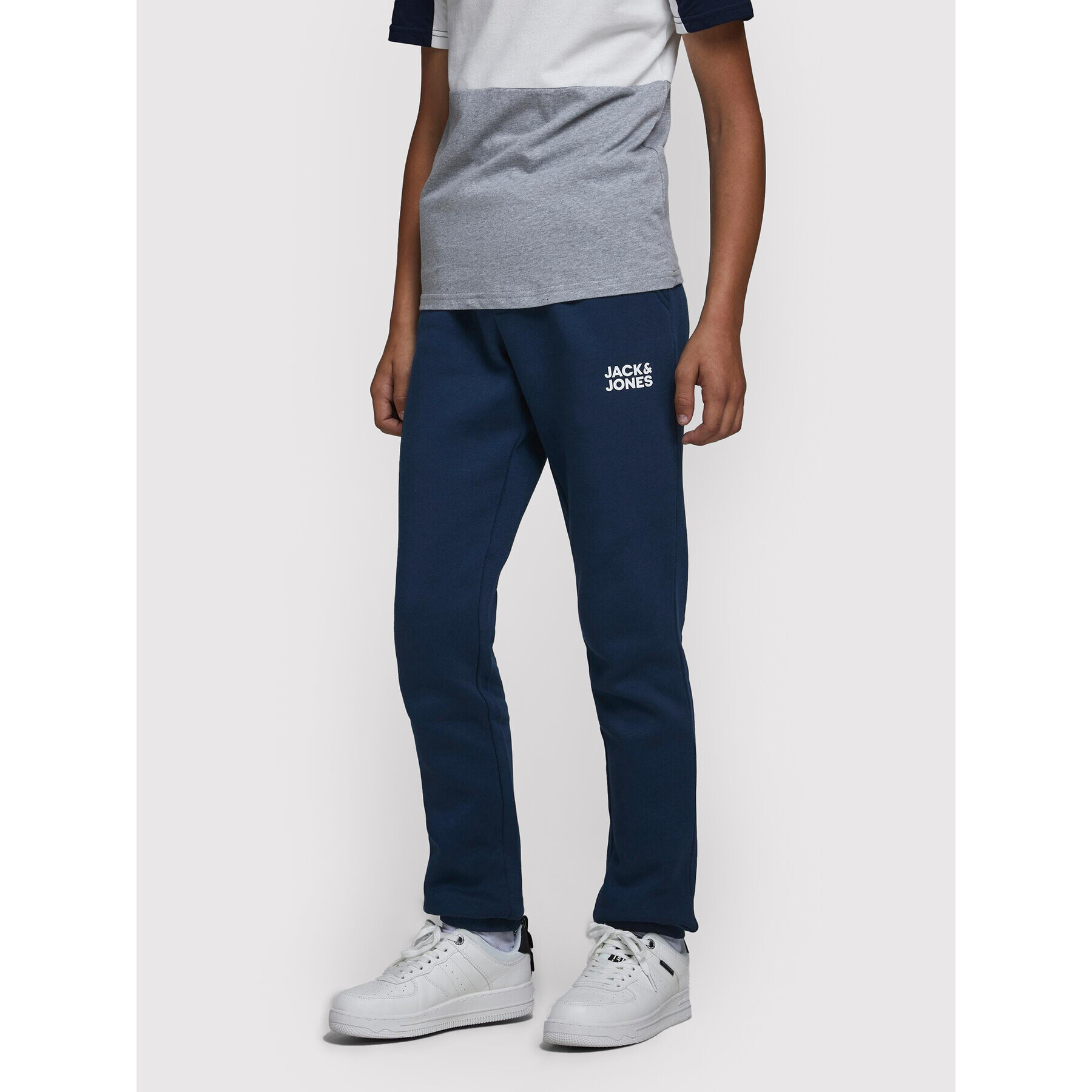 Jack&Jones Junior Teplákové kalhoty Gordon 12179798 Tmavomodrá Regular Fit - Pepit.cz