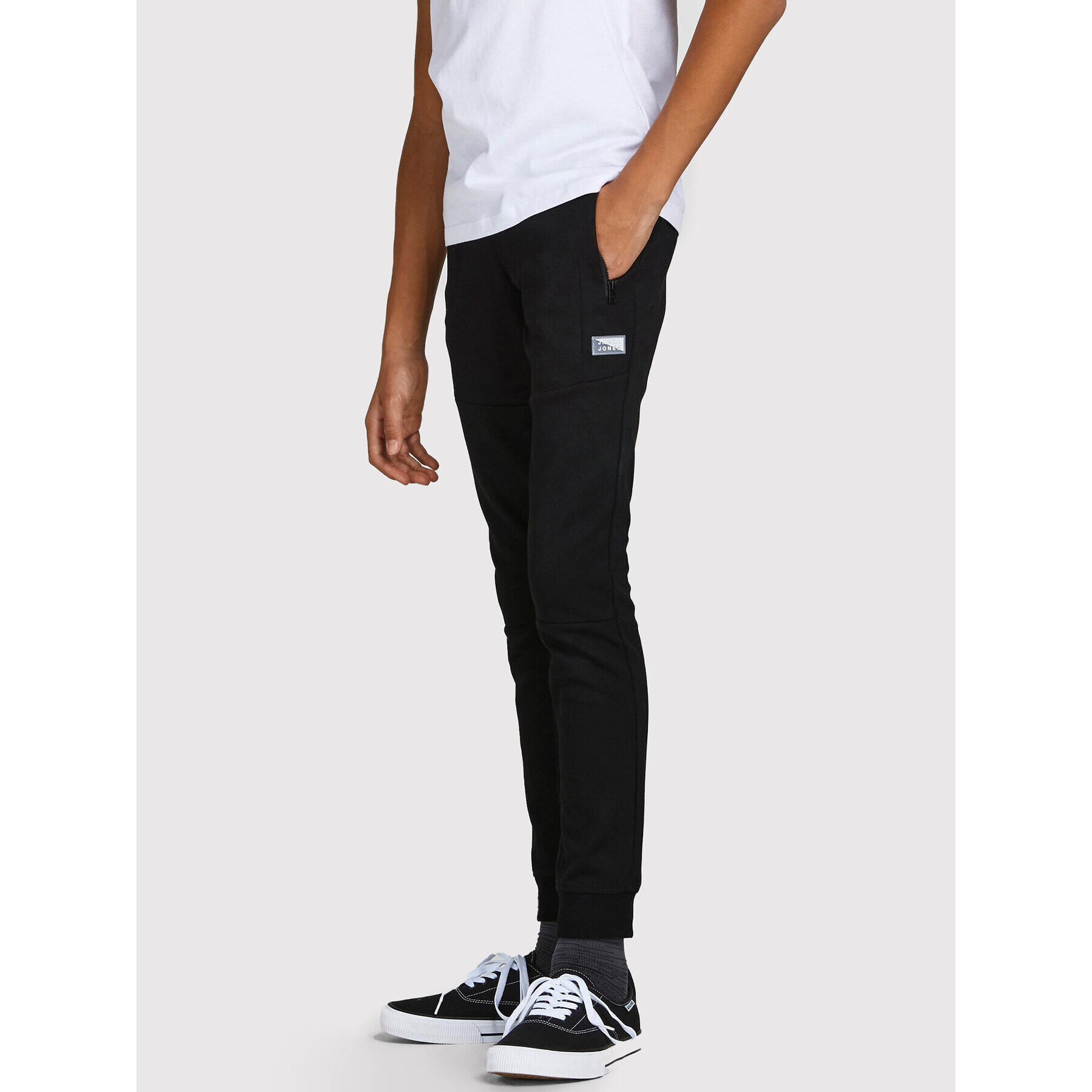 Jack&Jones Junior Teplákové kalhoty Will 12189809 Černá Regular Fit - Pepit.cz