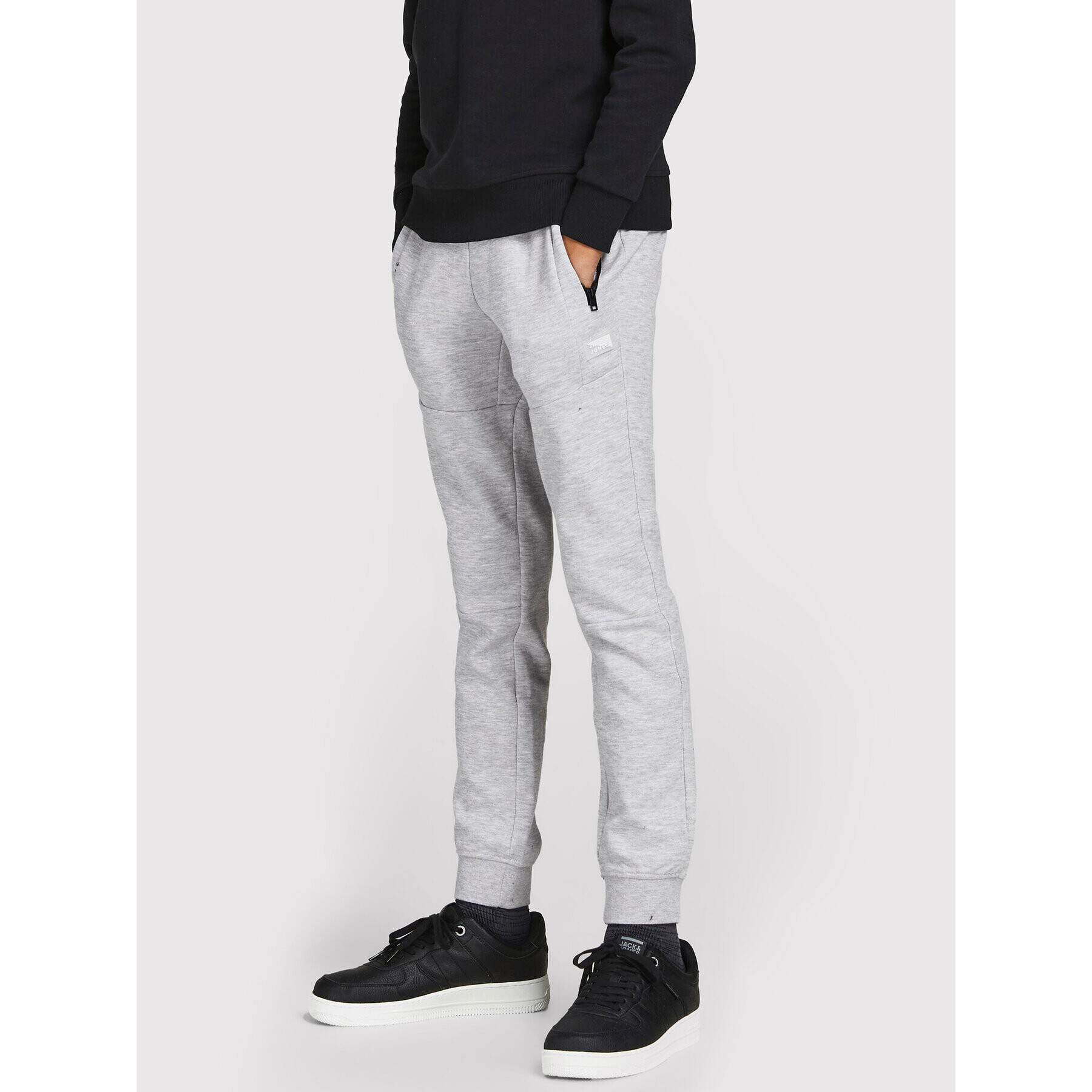 Jack&Jones Junior Teplákové kalhoty Will 12189809 Šedá Regular Fit - Pepit.cz