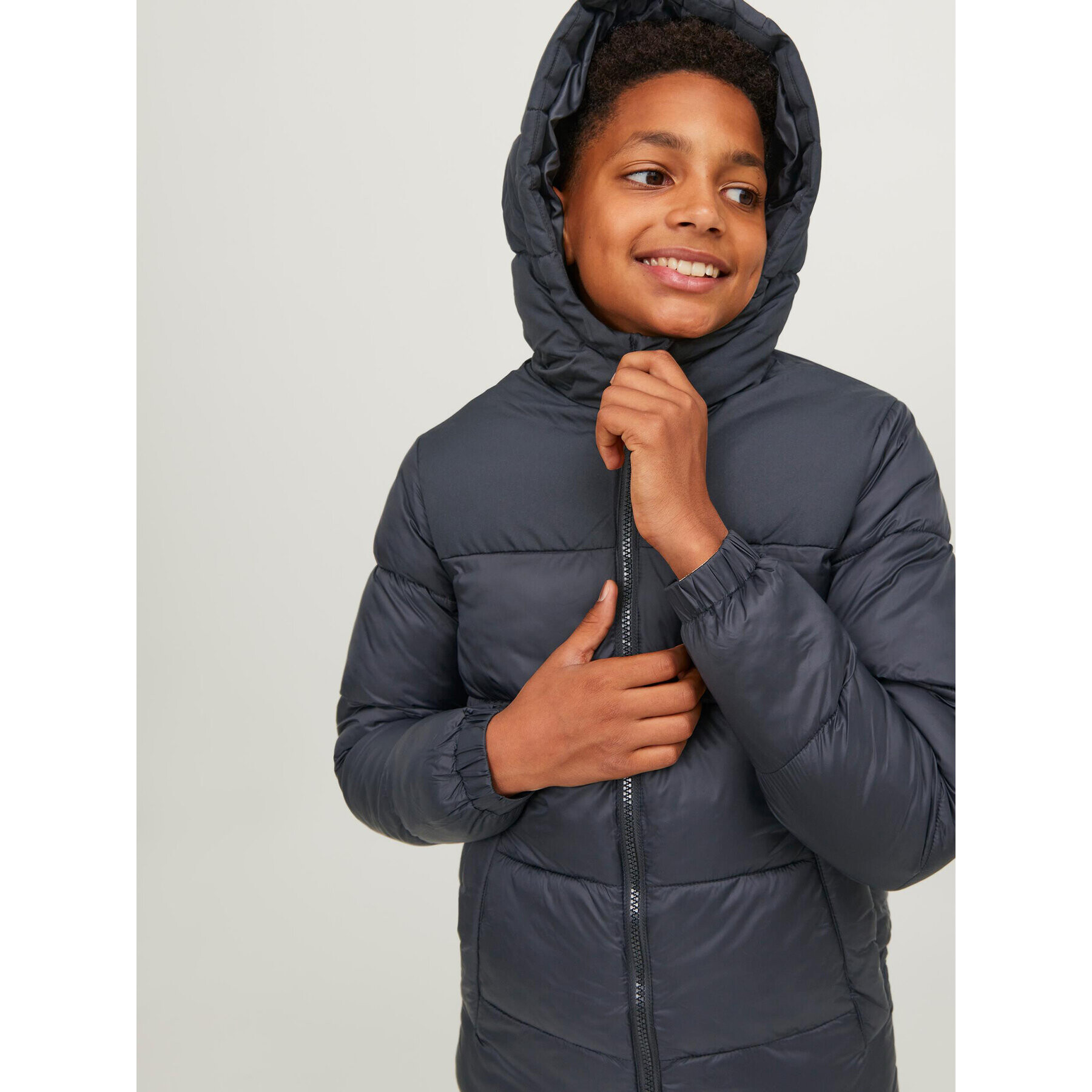 Jack&Jones Junior Vatovaná bunda 12236884 Černá Regular Fit - Pepit.cz