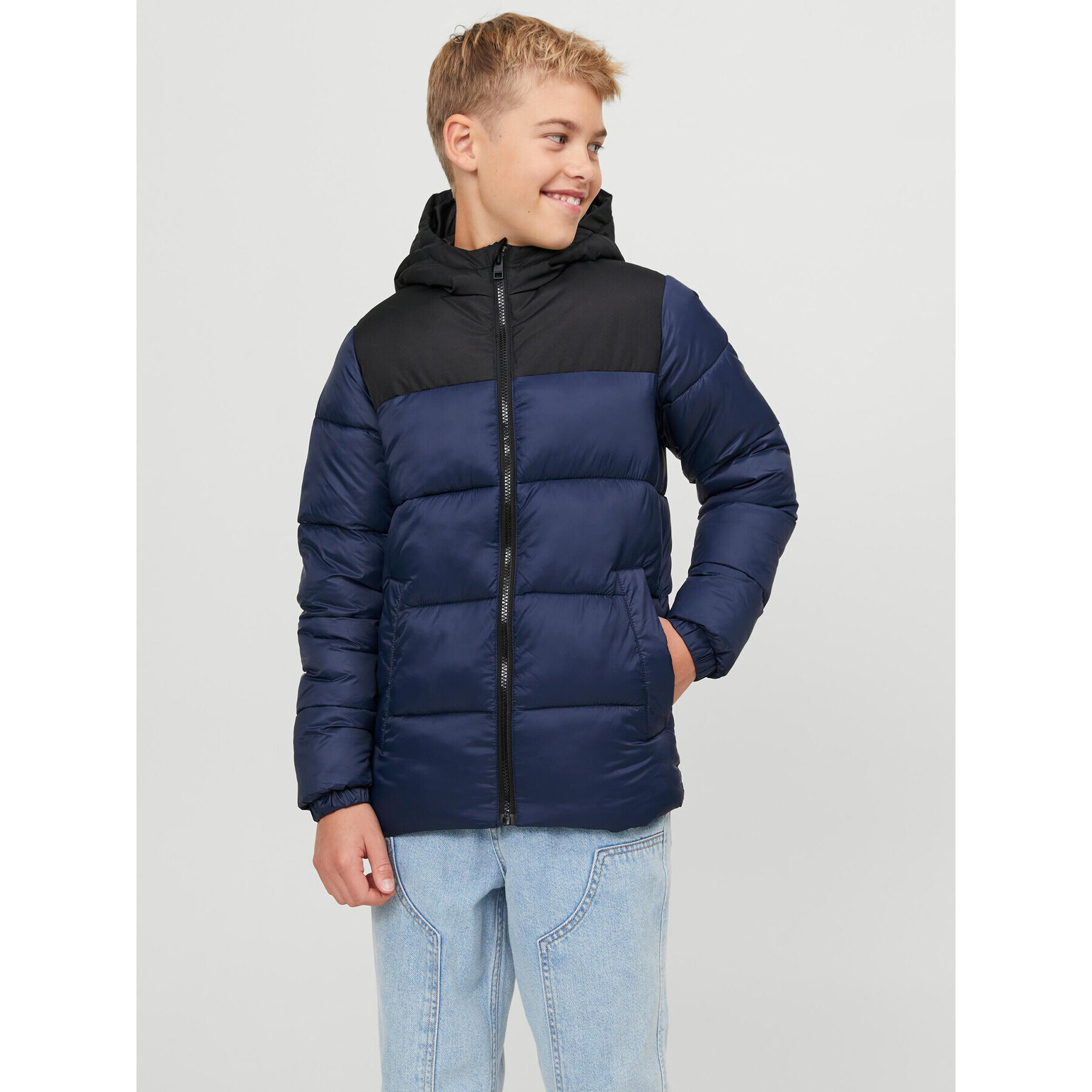 Jack&Jones Junior Vatovaná bunda 12236884 Tmavomodrá Regular Fit - Pepit.cz