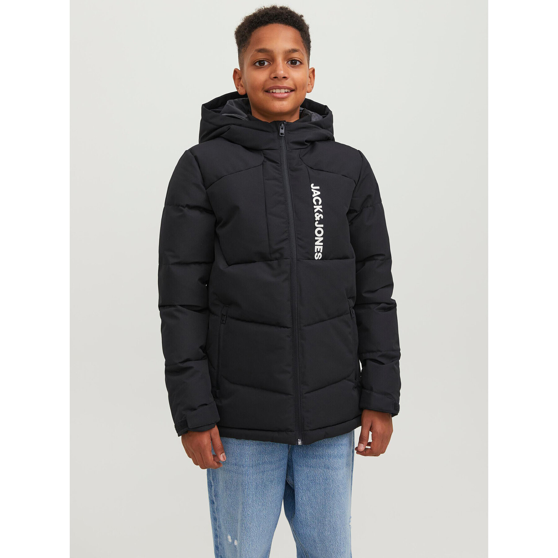 Jack&Jones Junior Vatovaná bunda 12239956 Černá Regular Fit - Pepit.cz