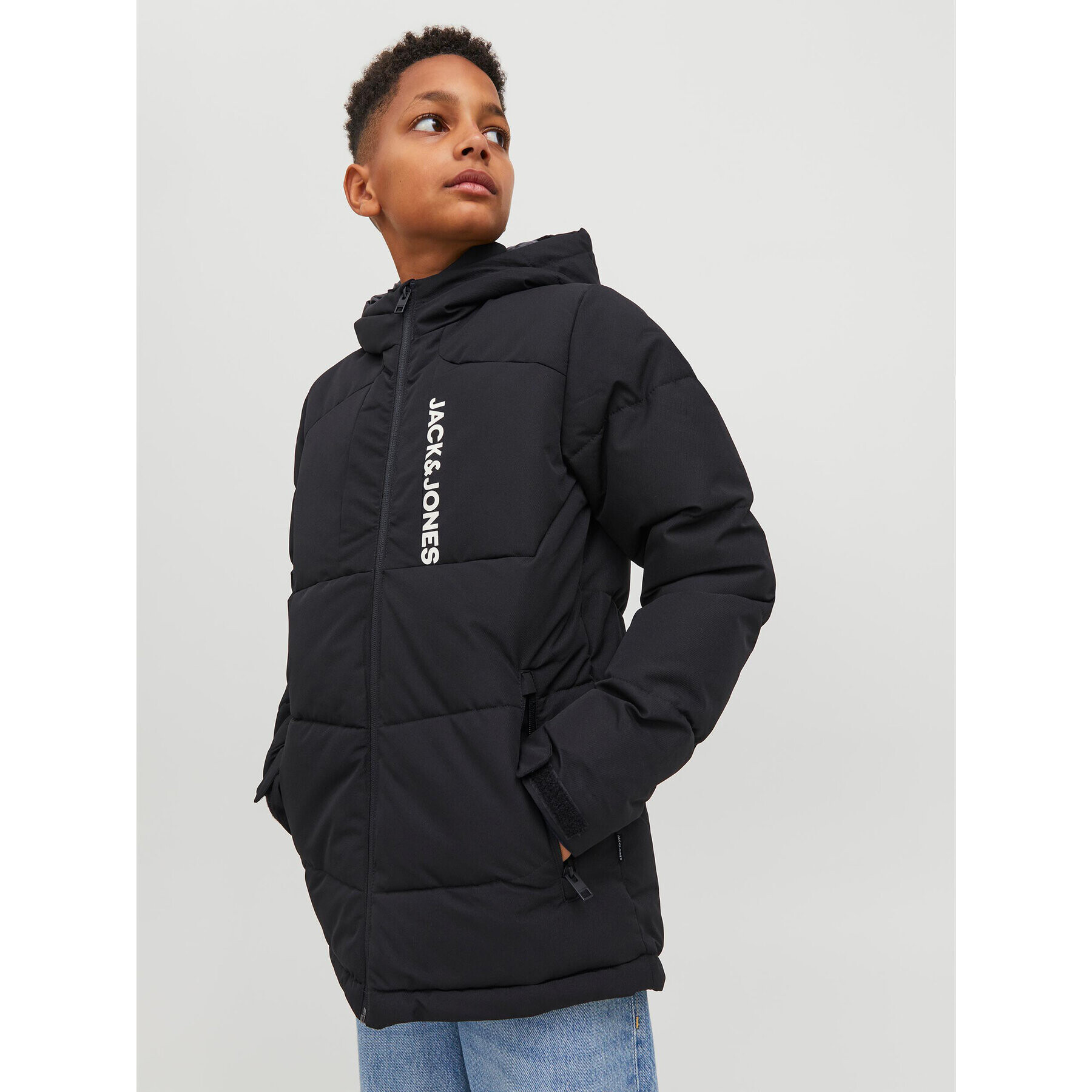 Jack&Jones Junior Vatovaná bunda 12239956 Černá Regular Fit - Pepit.cz