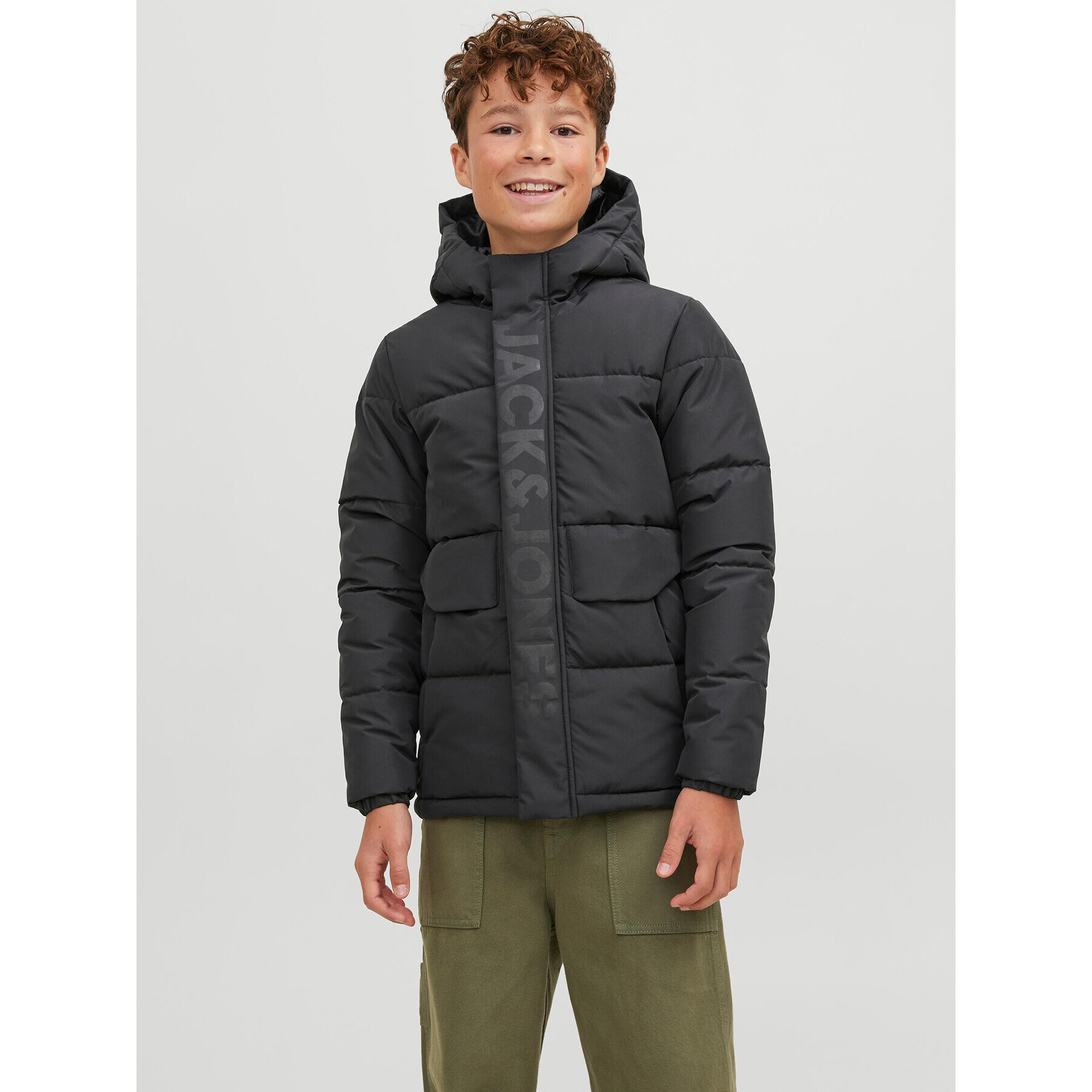 Jack&Jones Junior Vatovaná bunda 12246122 Černá Regular Fit - Pepit.cz