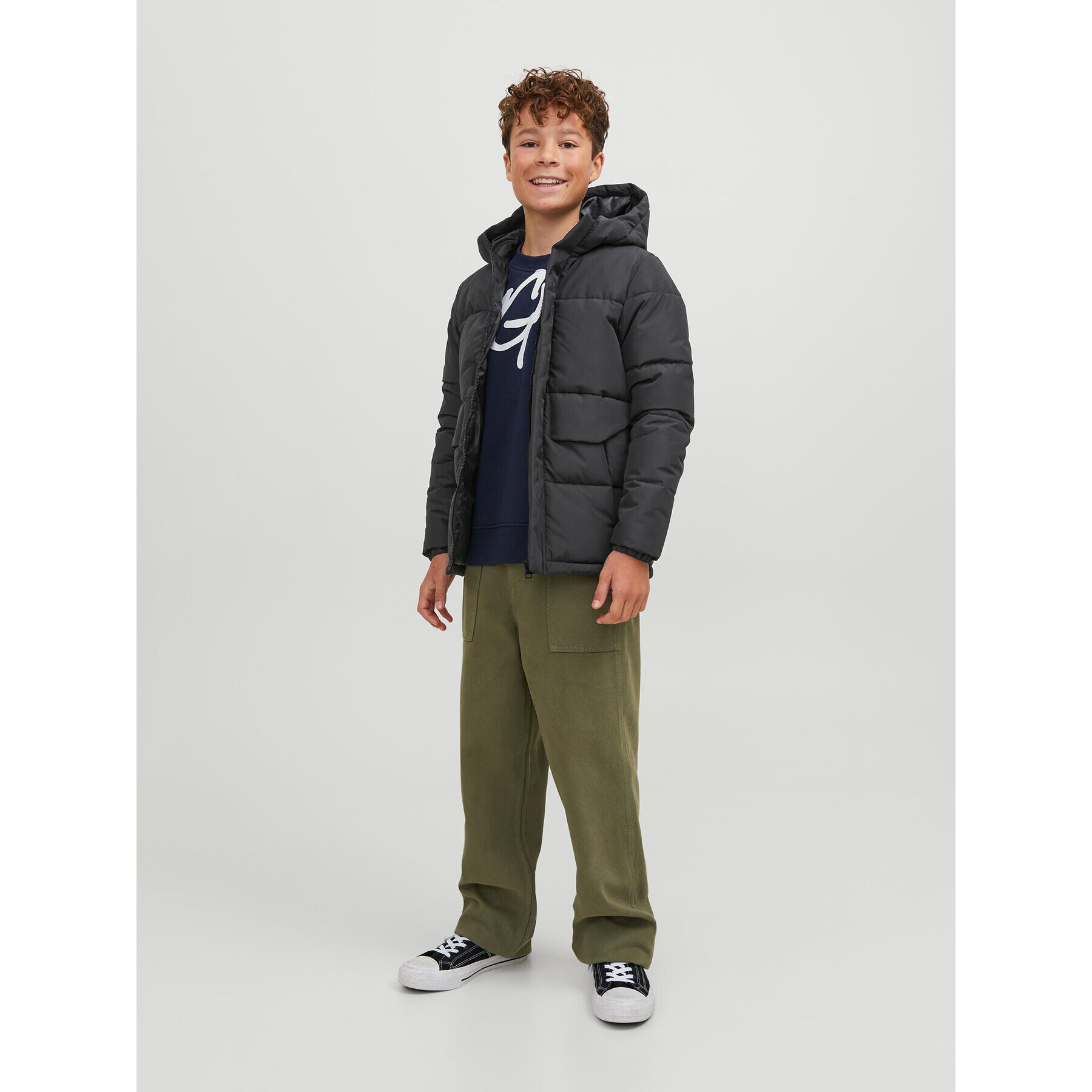 Jack&Jones Junior Vatovaná bunda 12246122 Černá Regular Fit - Pepit.cz