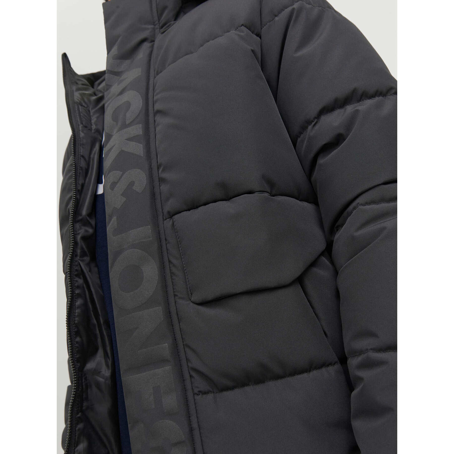 Jack&Jones Junior Vatovaná bunda 12246122 Černá Regular Fit - Pepit.cz