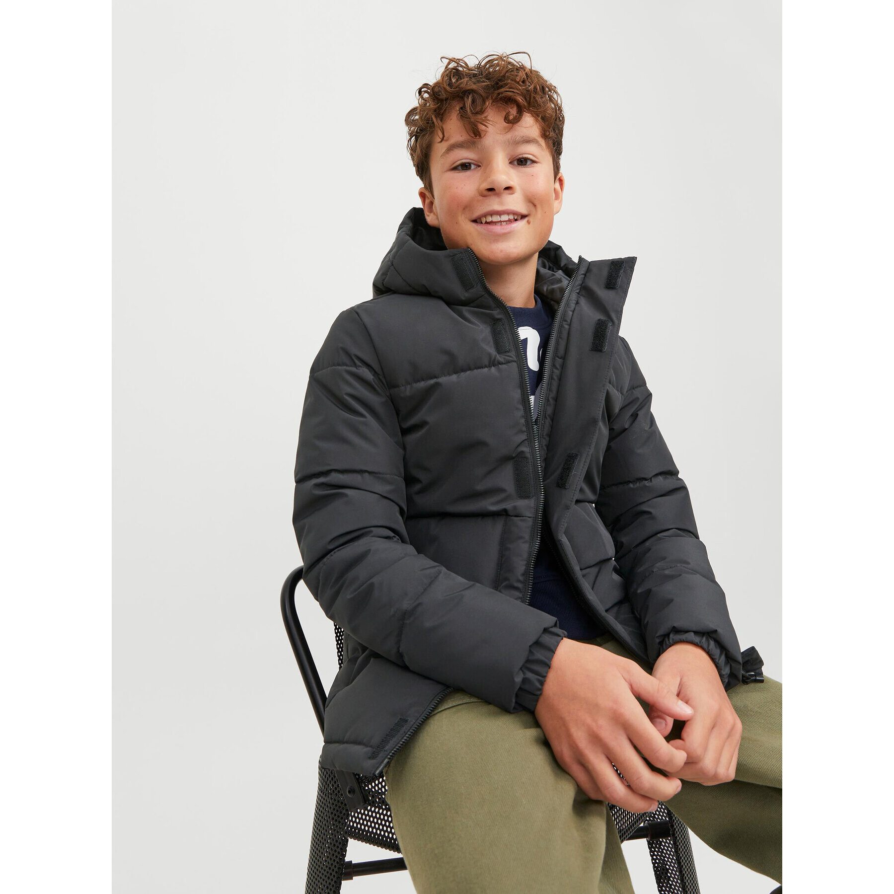 Jack&Jones Junior Vatovaná bunda 12246122 Černá Regular Fit - Pepit.cz