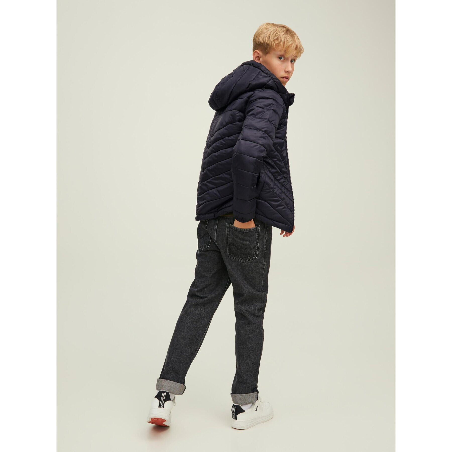 Jack&Jones Junior Vatovaná bunda Hero 12212568 Černá Regular Fit - Pepit.cz