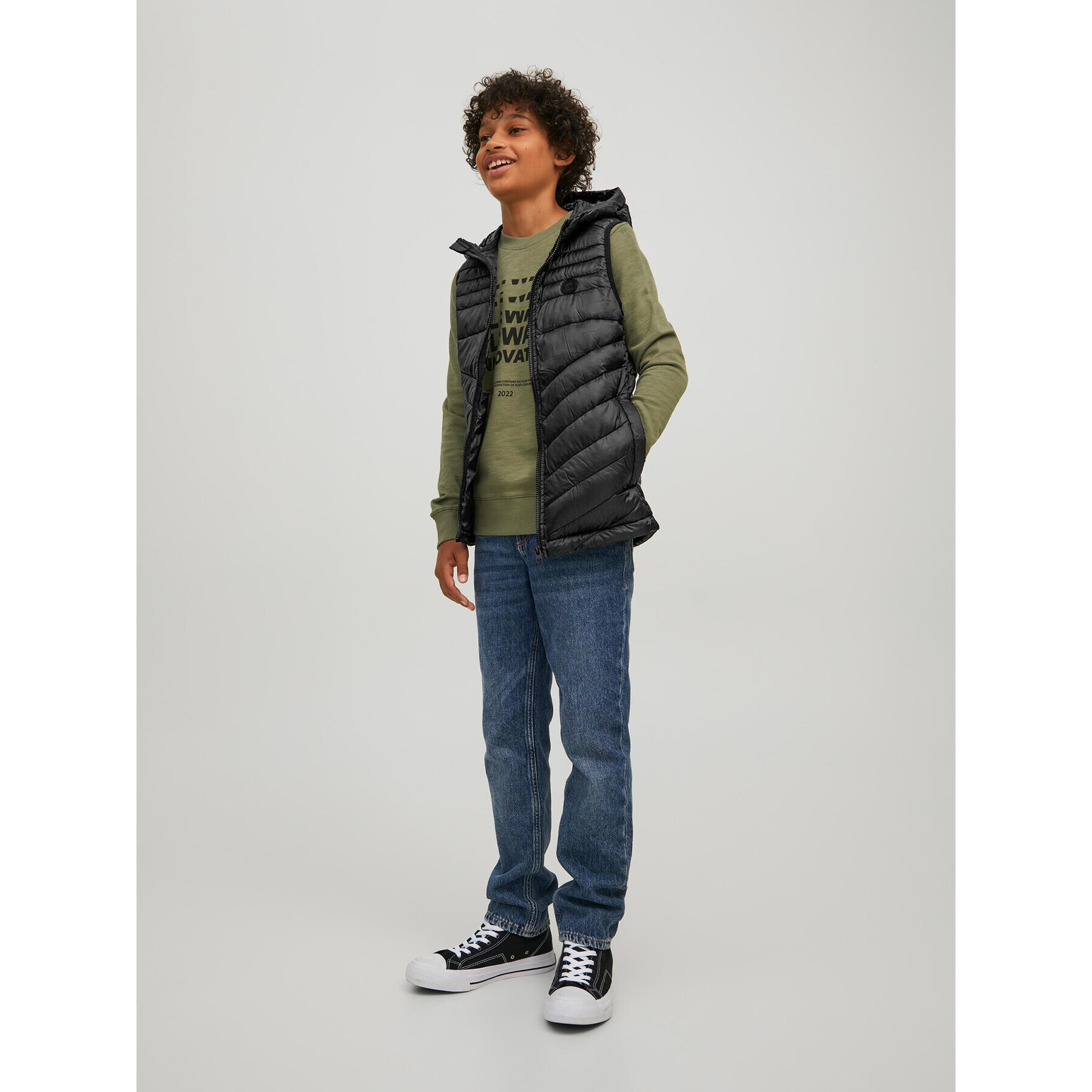 Jack&Jones Junior Vesta Hero 12212854 Černá Regular Fit - Pepit.cz