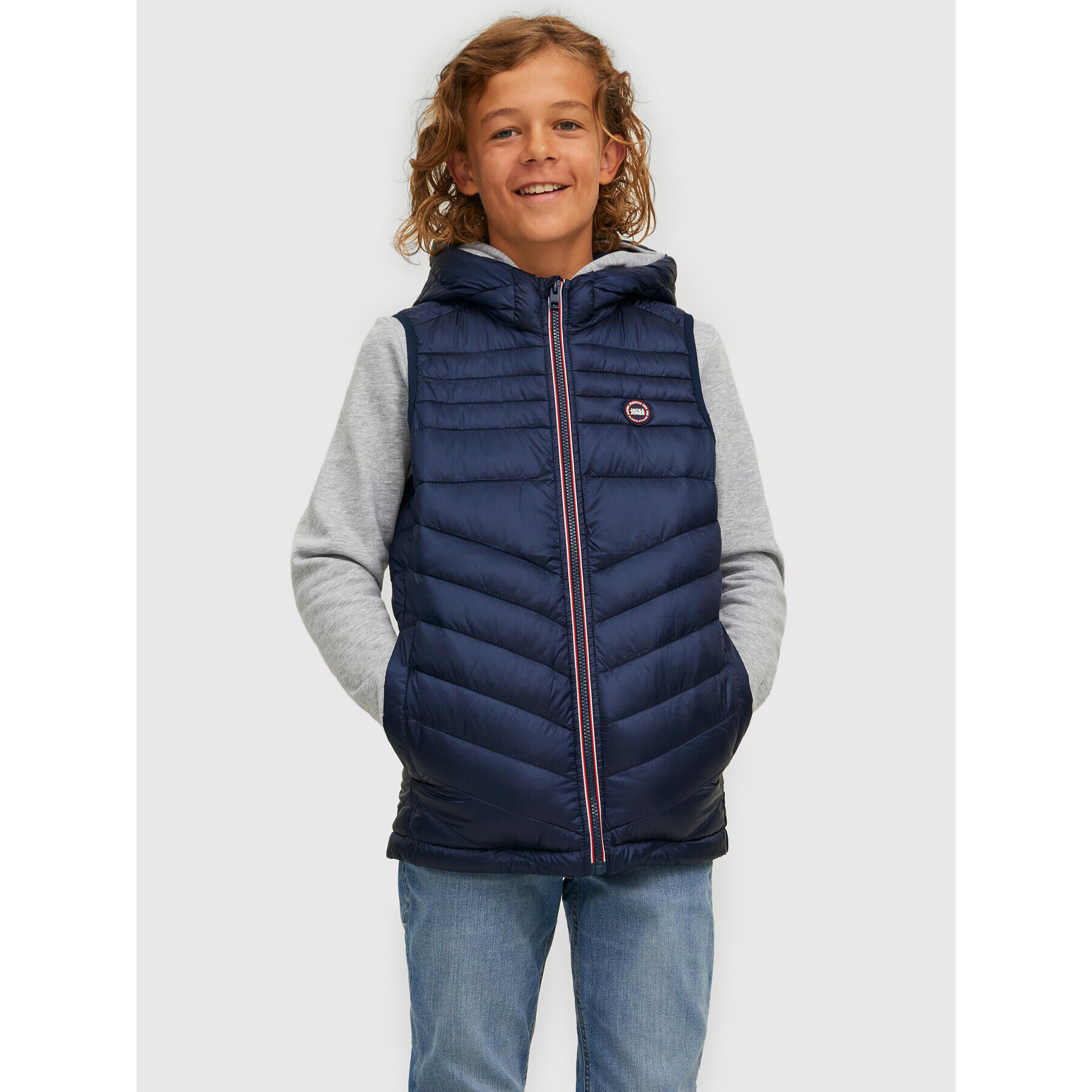 Jack&Jones Junior Vesta Hero 12212854 Tmavomodrá Regular Fit - Pepit.cz