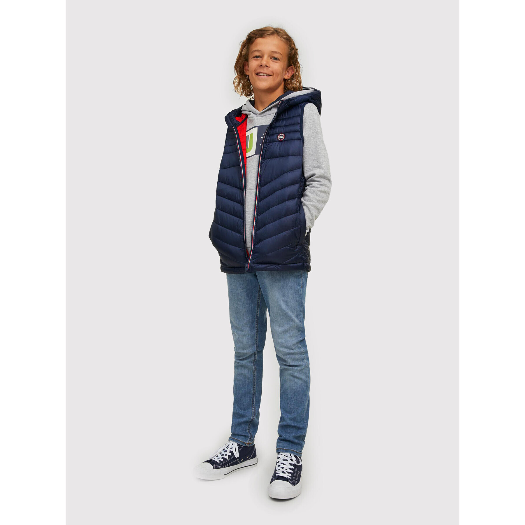 Jack&Jones Junior Vesta Hero 12212854 Tmavomodrá Regular Fit - Pepit.cz