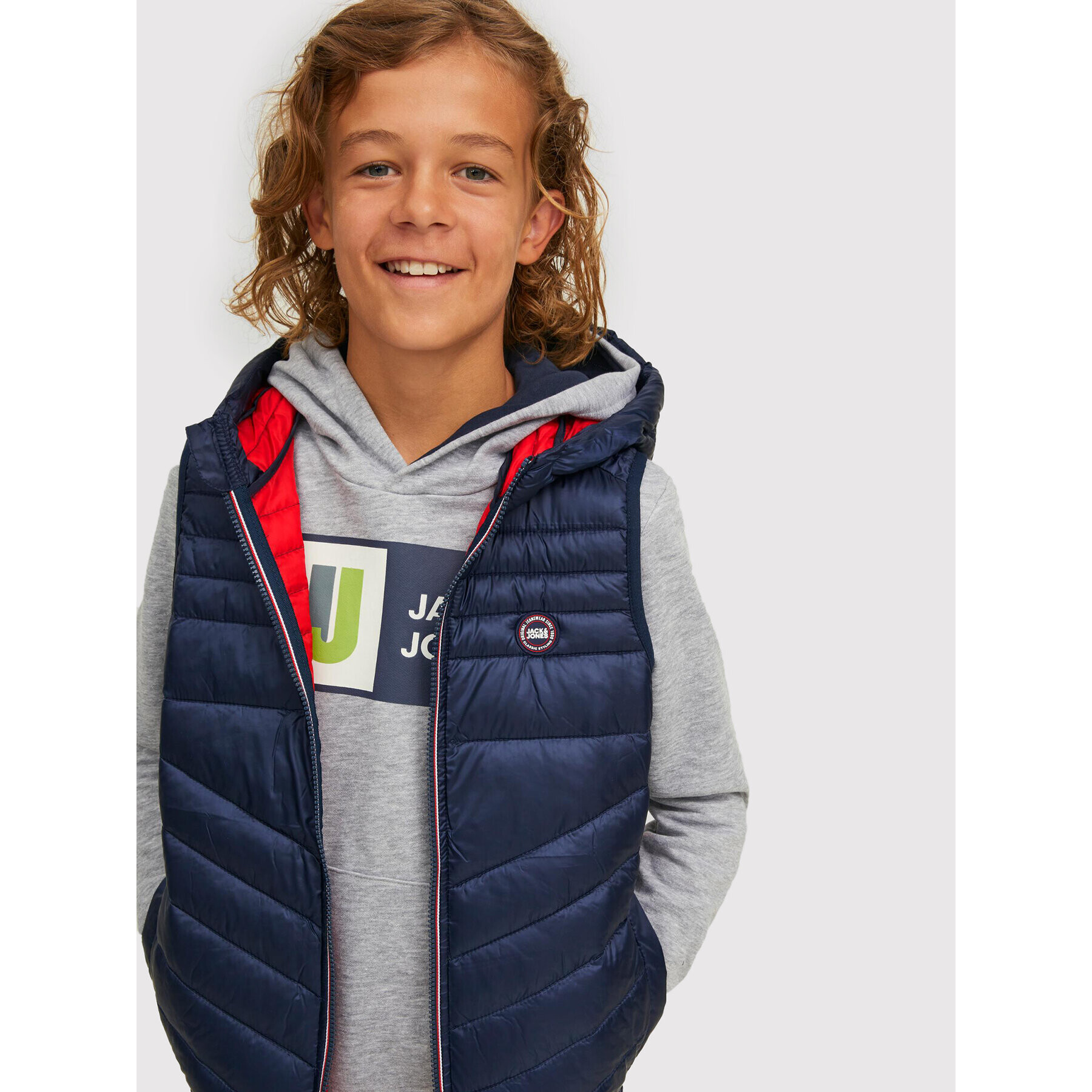 Jack&Jones Junior Vesta Hero 12212854 Tmavomodrá Regular Fit - Pepit.cz