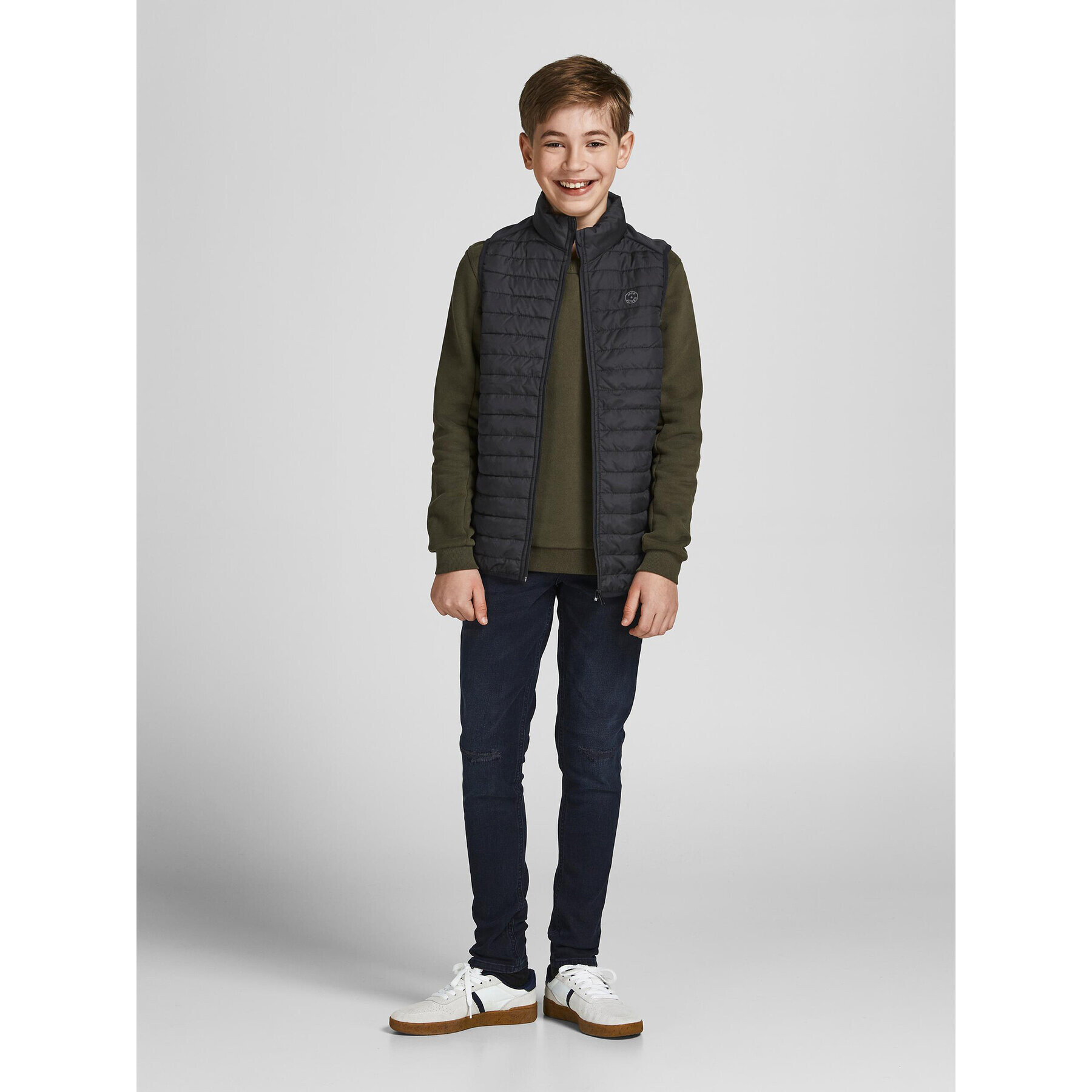 Jack&Jones Junior Vesta Multi 12200792 Černá Regular Fit - Pepit.cz