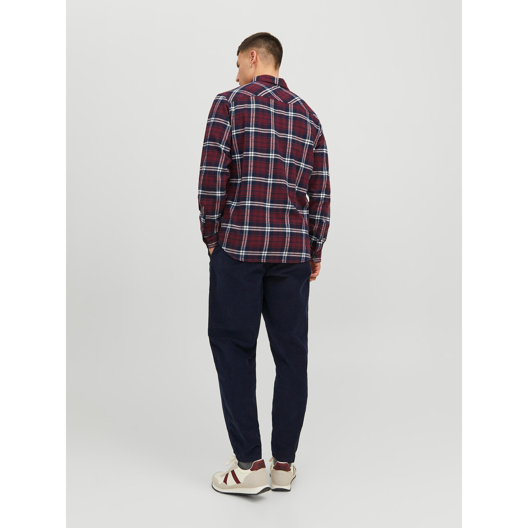 Jack&Jones Kalhoty z materiálu 12237547 Tmavomodrá Tapered Fit - Pepit.cz