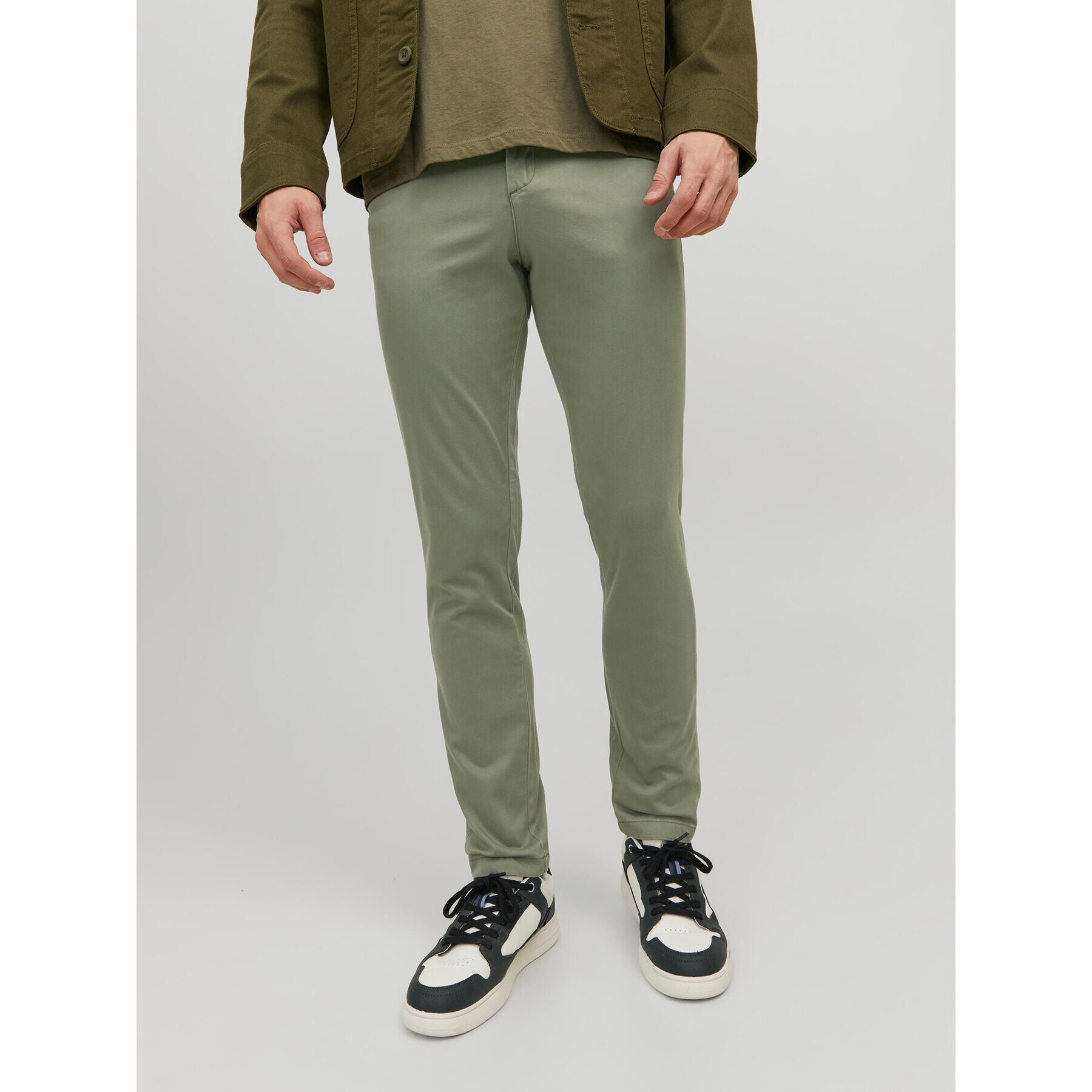 Jack&Jones Kalhoty z materiálu Marco 12150148 Zelená Slim Fit - Pepit.cz