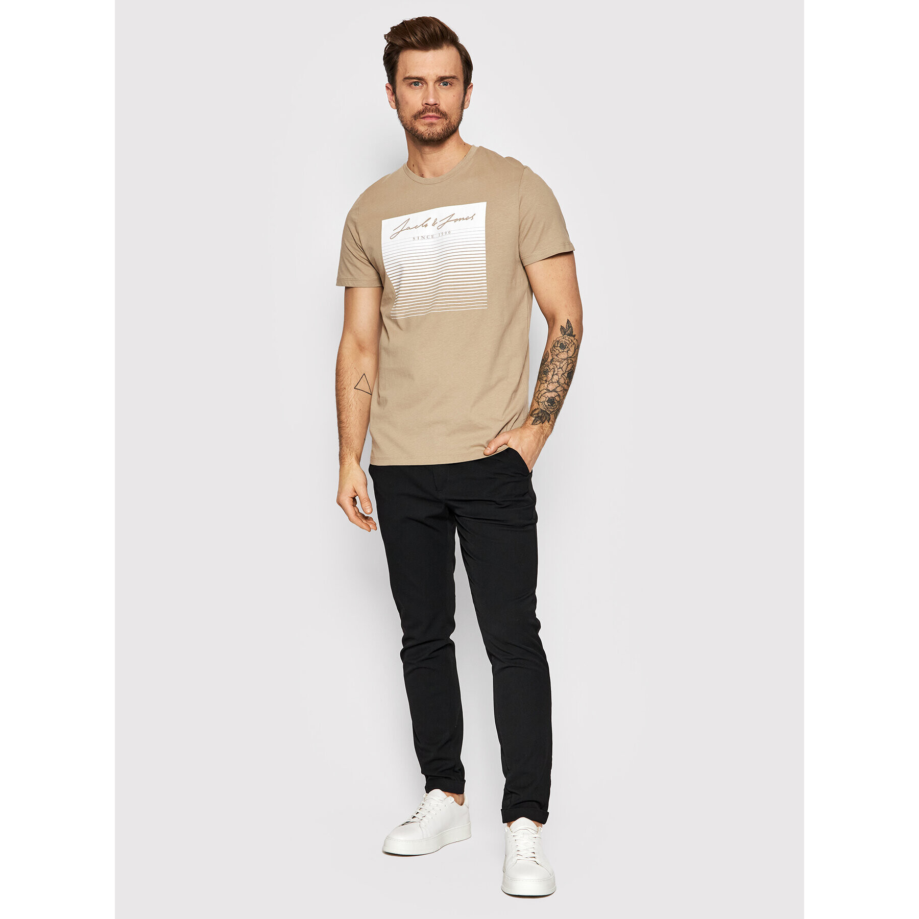 Jack&Jones Kalhoty z materiálu Marco 12159954 Černá Slim Fit - Pepit.cz